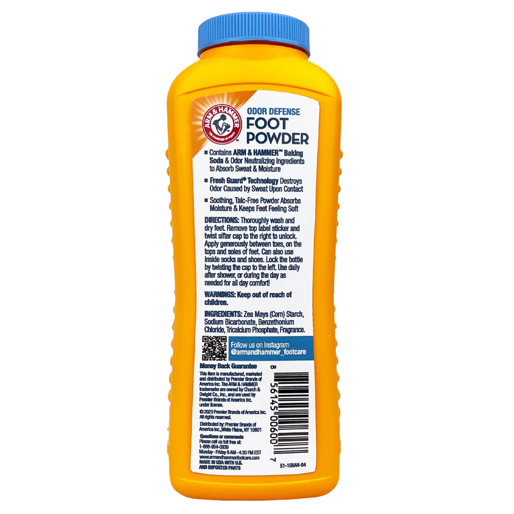 Arm & Hammer, Fresh Scent Odor Defense Foot Powder, Absorbs Moisture and Neutralizes Odors for All-Day Comfort, 7 oz