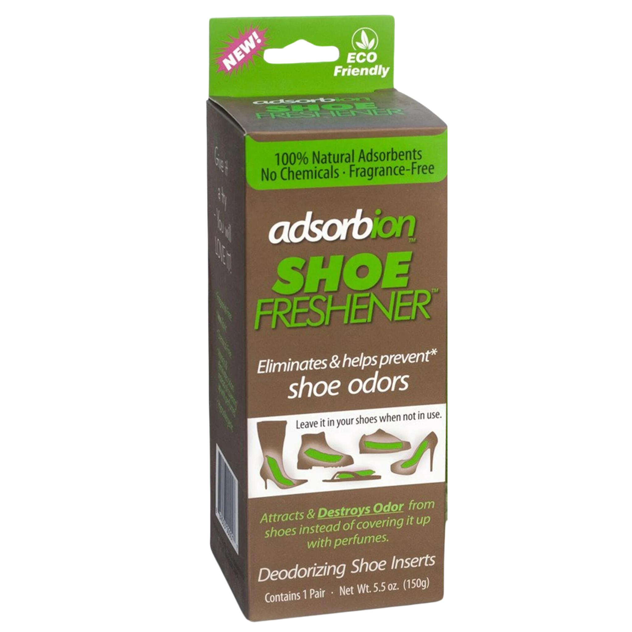 Adsorbion, Shoe Freshener, Long-Lasting Odor Elimination, 1 Pack