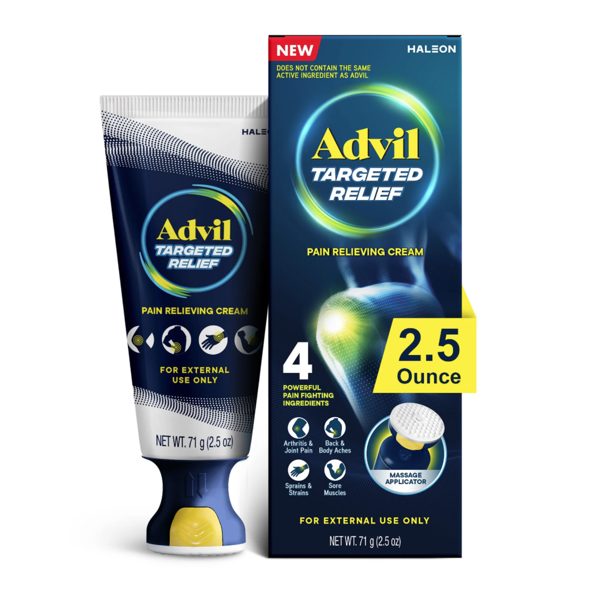 Advil Targeted Relief Pain Relieving Cream With Massage Applicator, 2.5 Oz