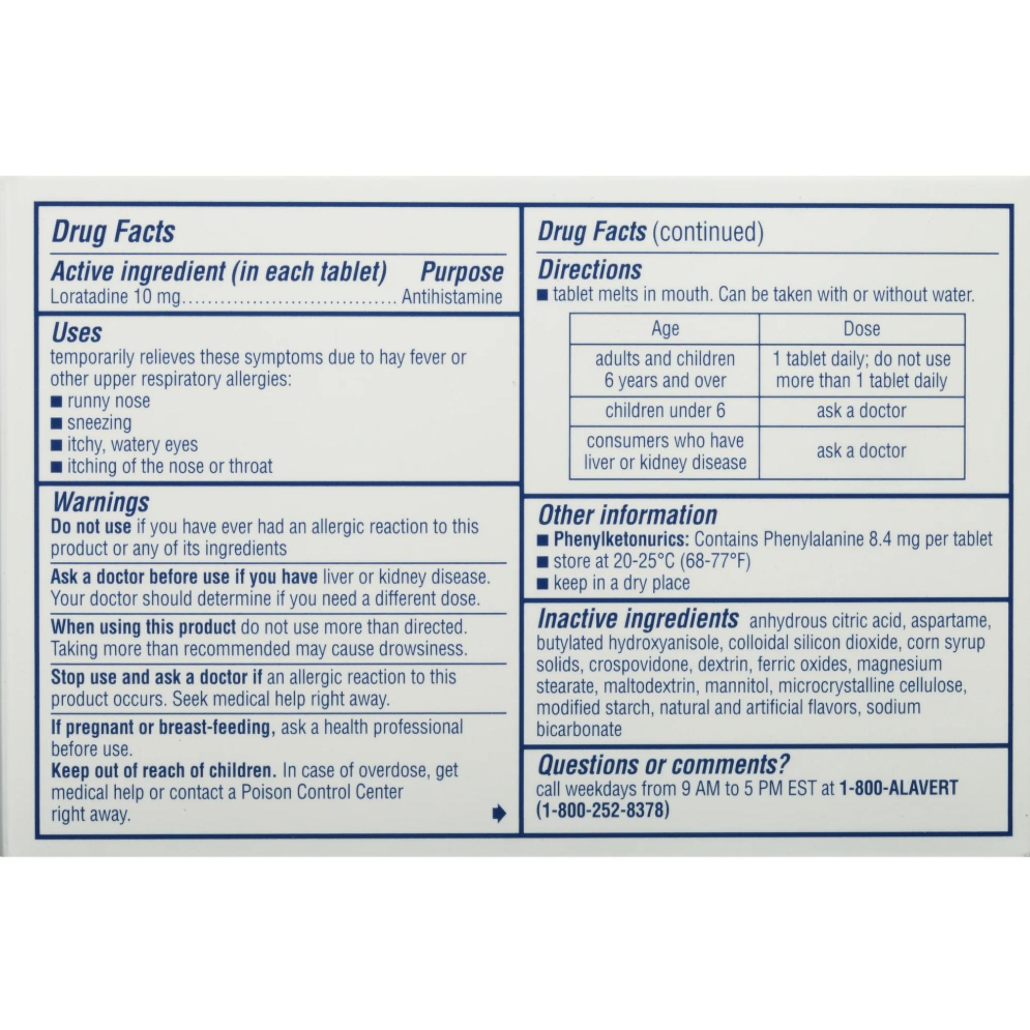 Alavert Allergy Orally Disintegrating Tablets, Citrus Burst, 60 Ct