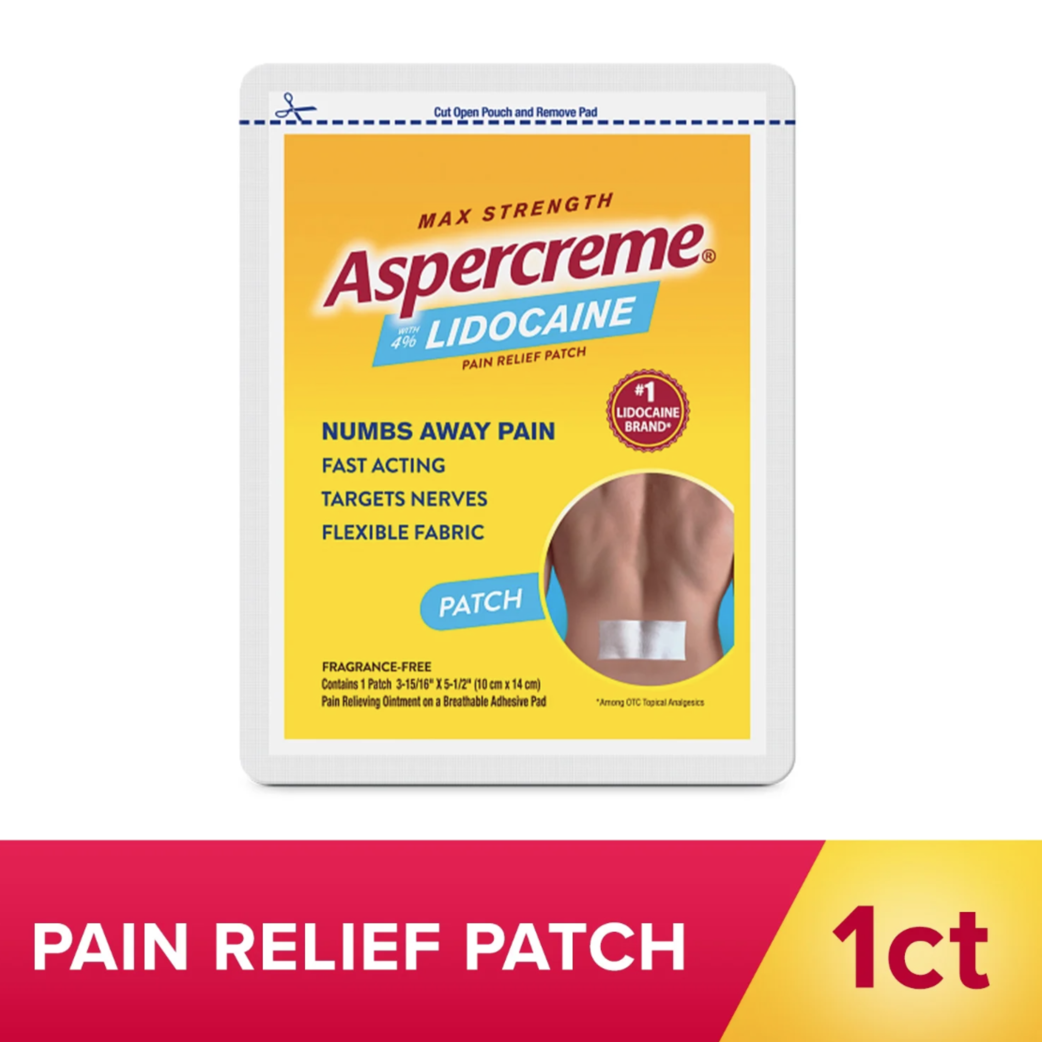 Aspercreme Lidocaine Pain Relief Patch, 1 Ct.