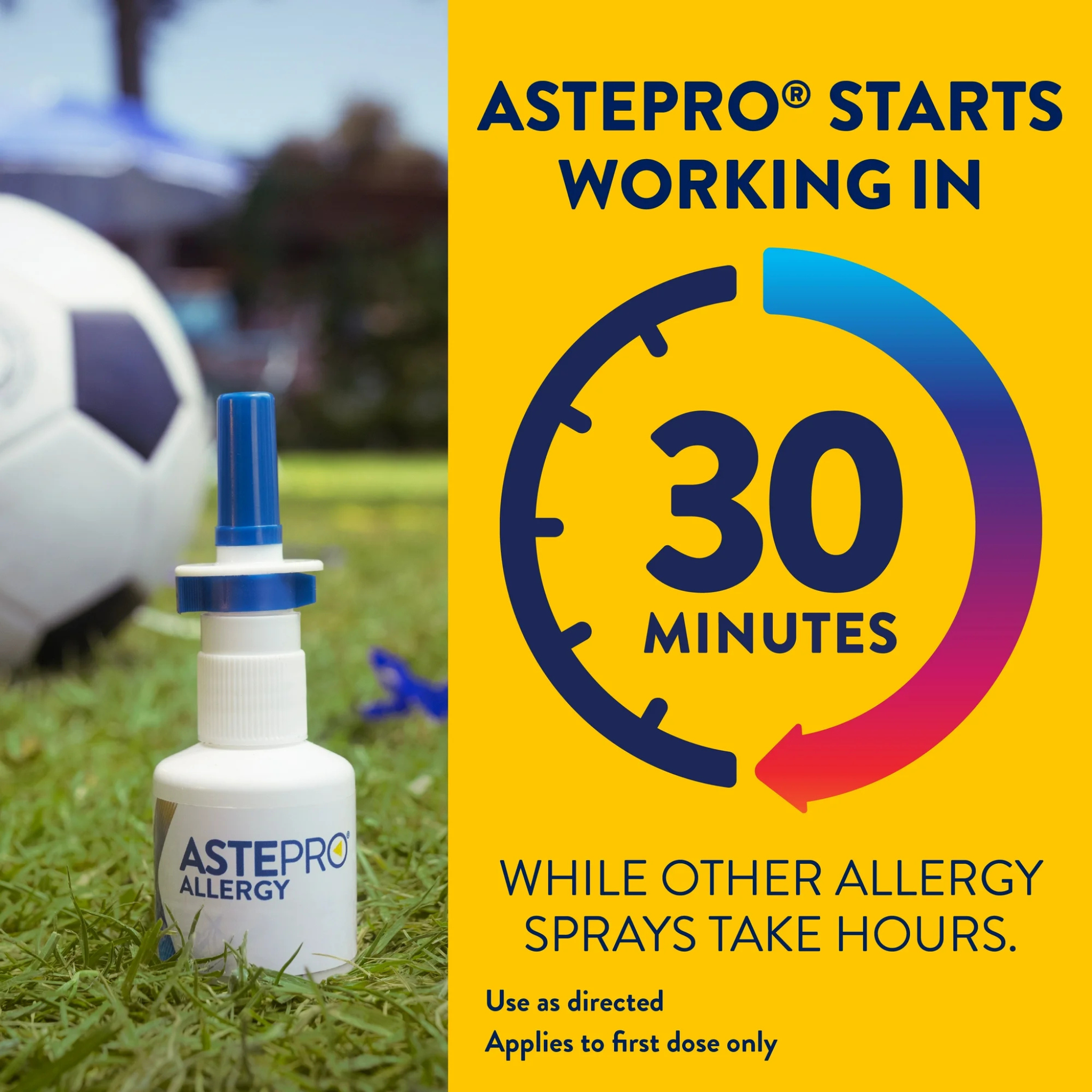 Astepro Allergy Nasal Spray, 24-Hour Allergy Relief, Steroid-Free Antihistamine, 60 Metered Sprays