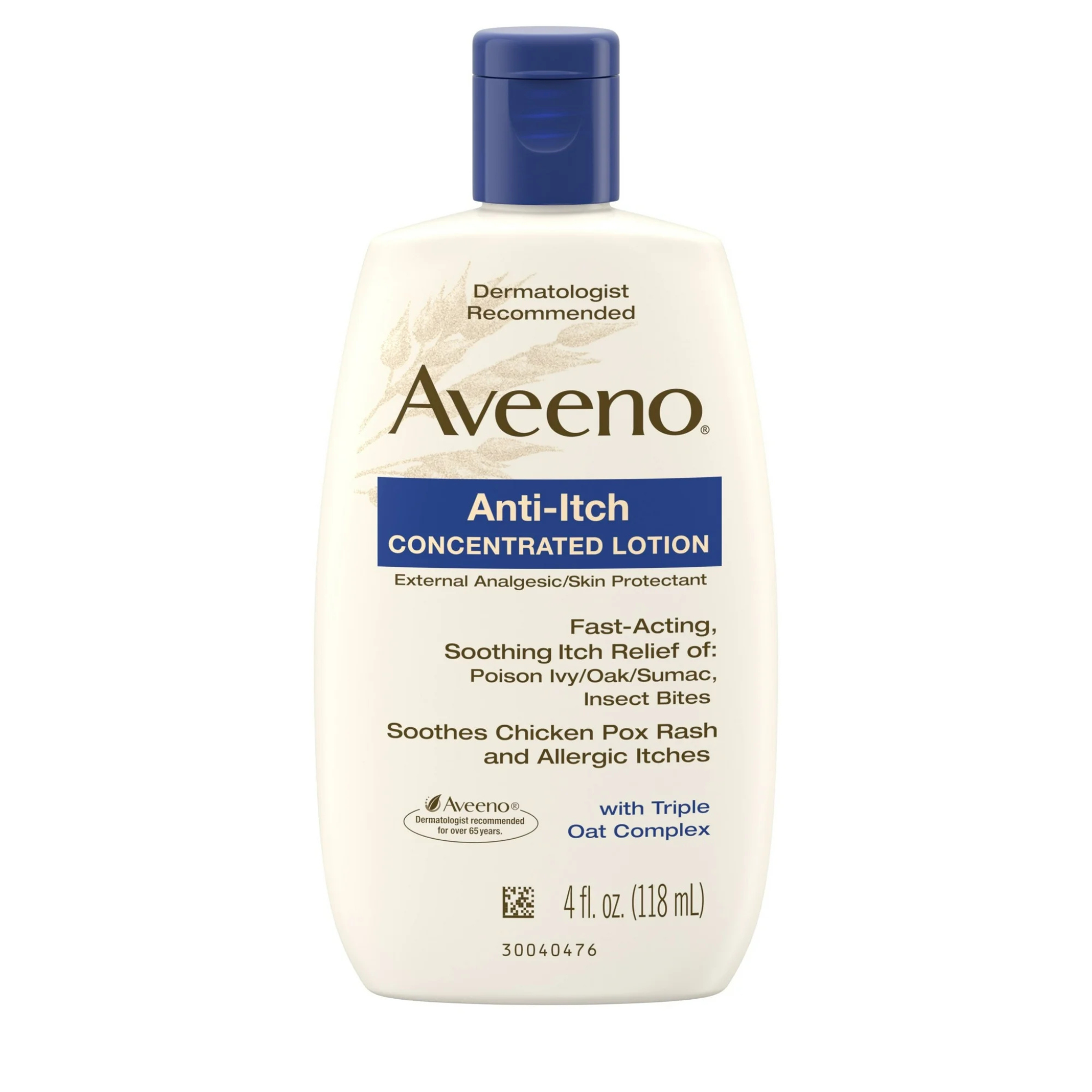 Aveeno, Anti-Itch Concentrated Lotion with Calamine and Triple Oat Complex, Fast-Acting Relief for Skin Irritations, 4 fl. oz