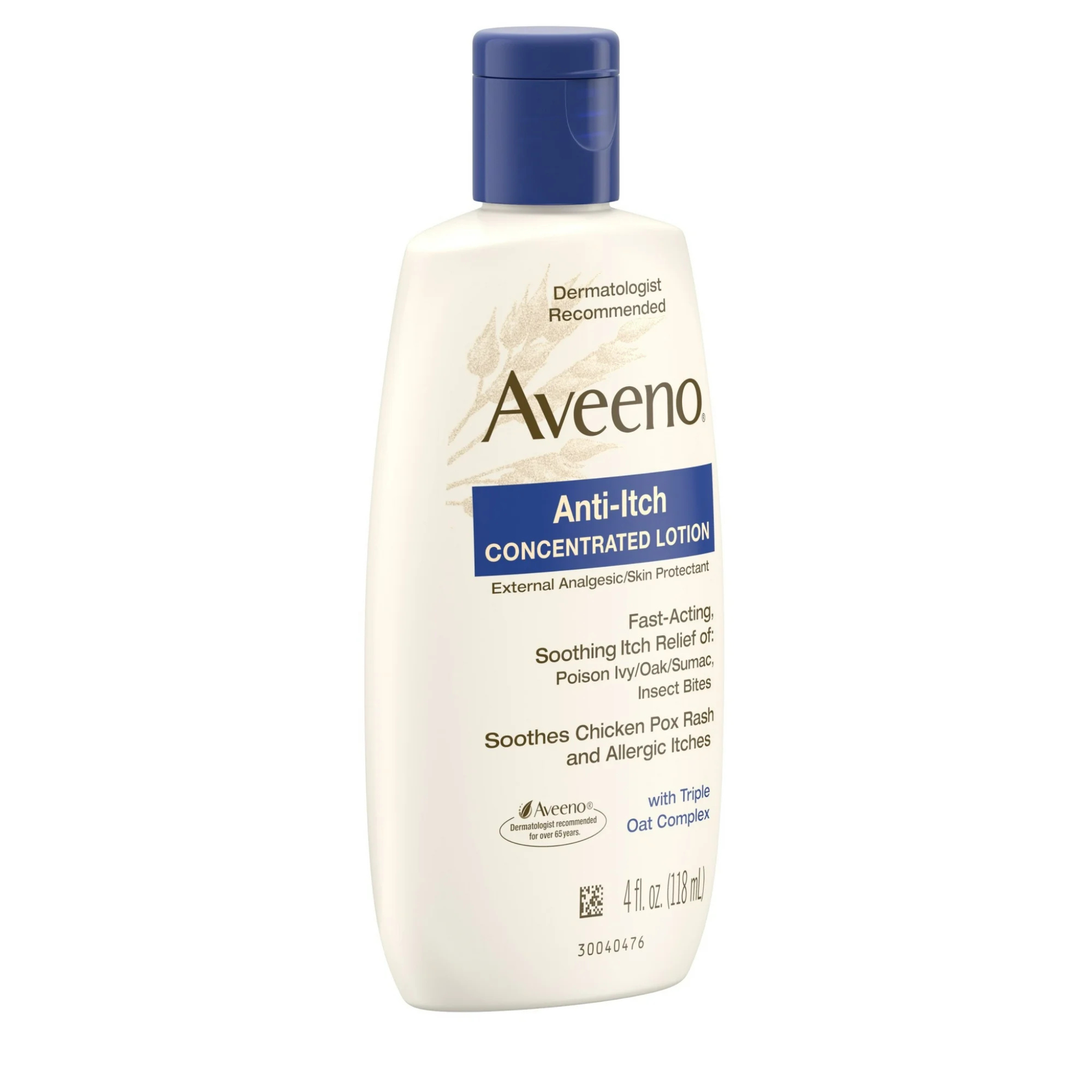 Aveeno, Anti-Itch Concentrated Lotion with Calamine and Triple Oat Complex, Fast-Acting Relief for Skin Irritations, 4 fl. oz