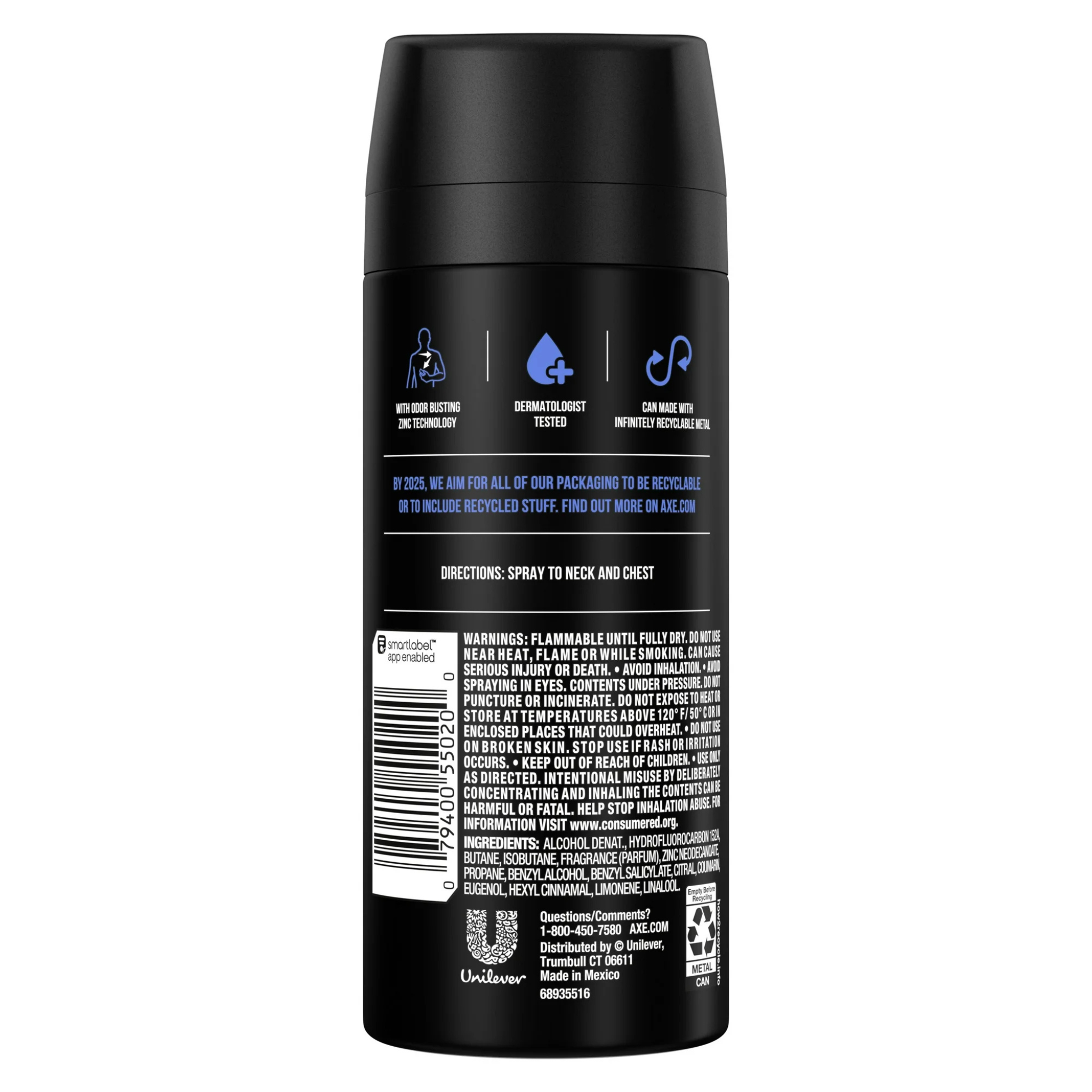 Axe Phoenix Long Lasting Men's Antiperspirant Deodorant Spray, Crushed Mint and Rosemary, 4 oz