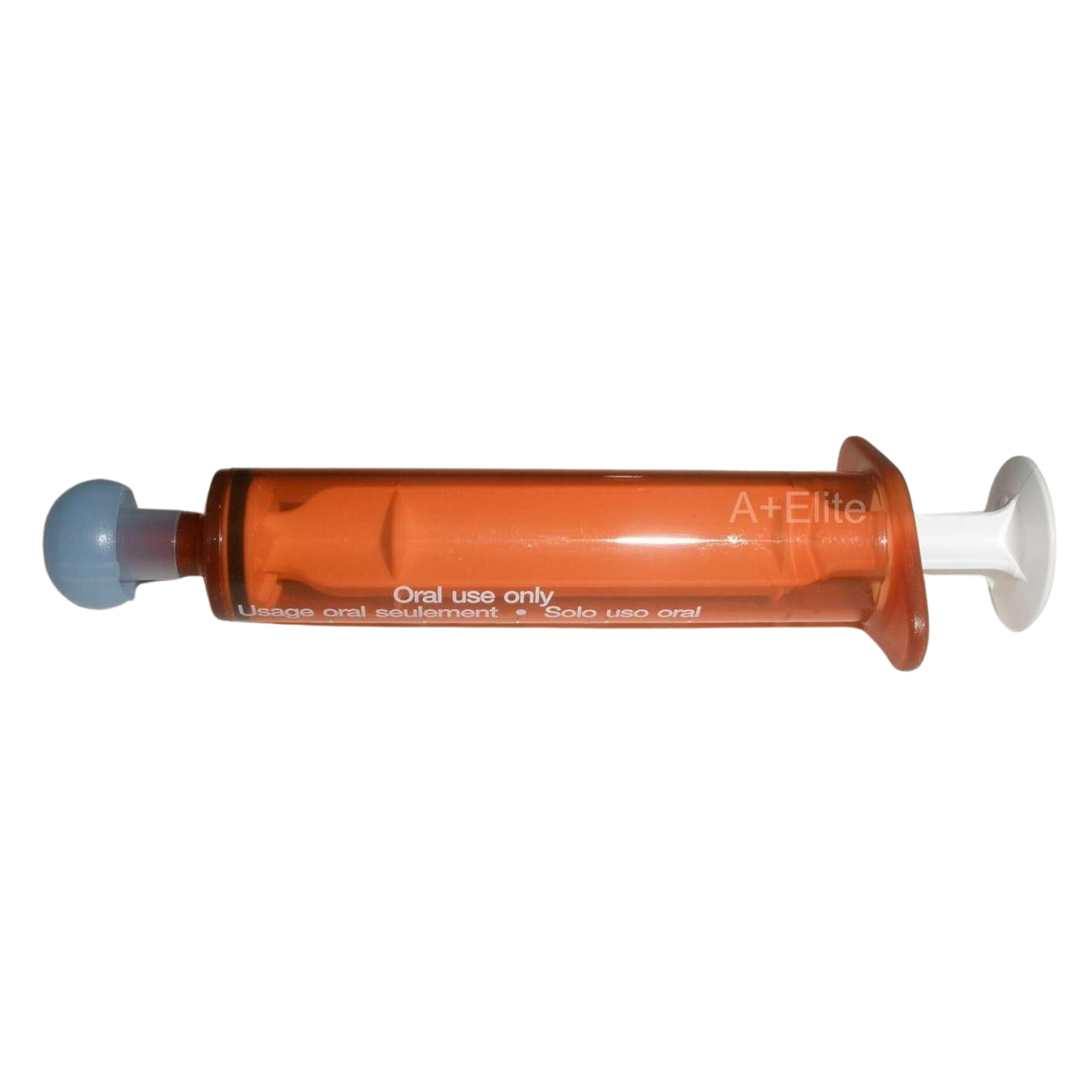 BAXA ExactaMed Oral Liquid Medication Syringe, 5mL, Amber Medicine Dose Dispenser with Cap, Latex-Free