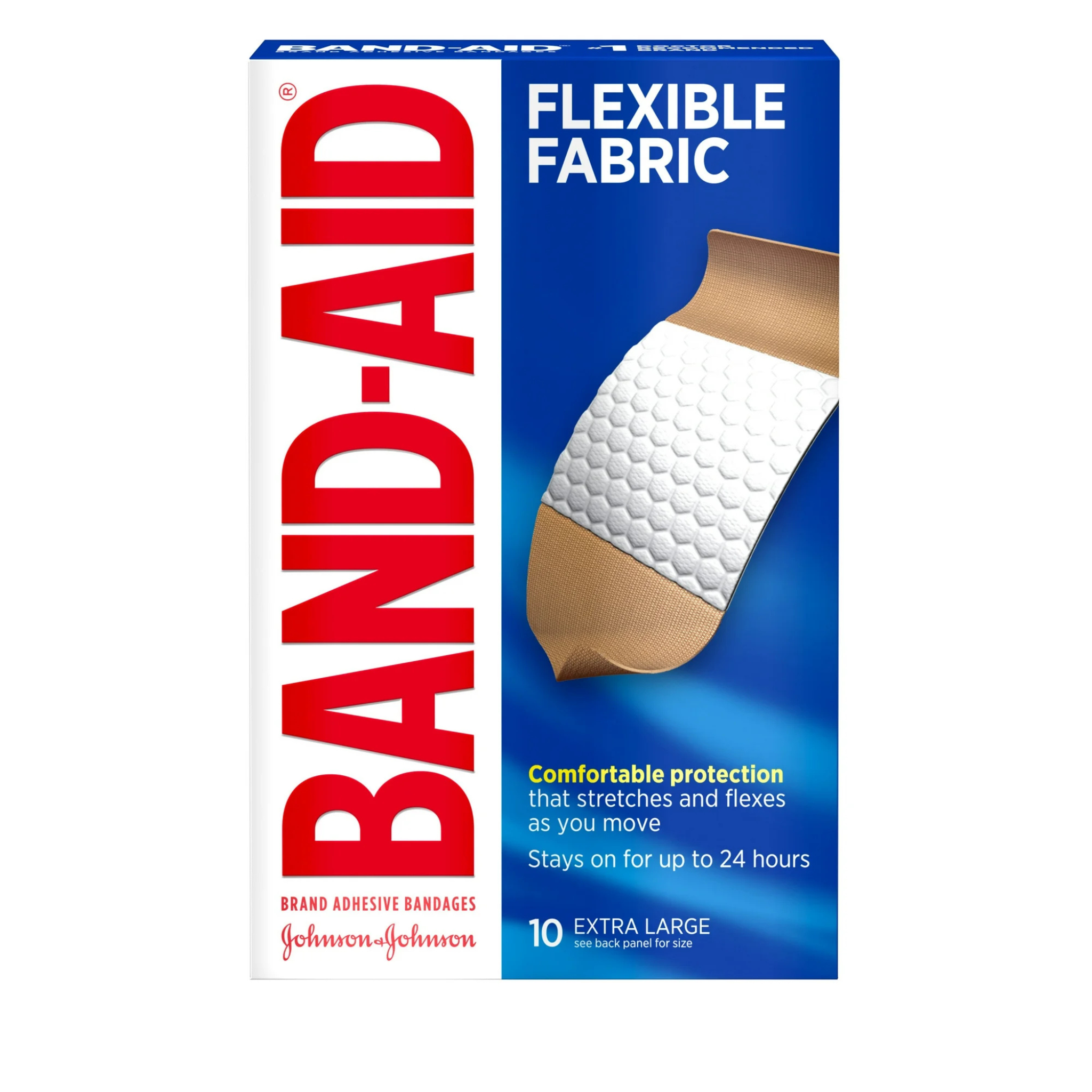 Band-Aid Brand Flexible Fabric Adhesive Bandages, Extra Large, 10 Ct