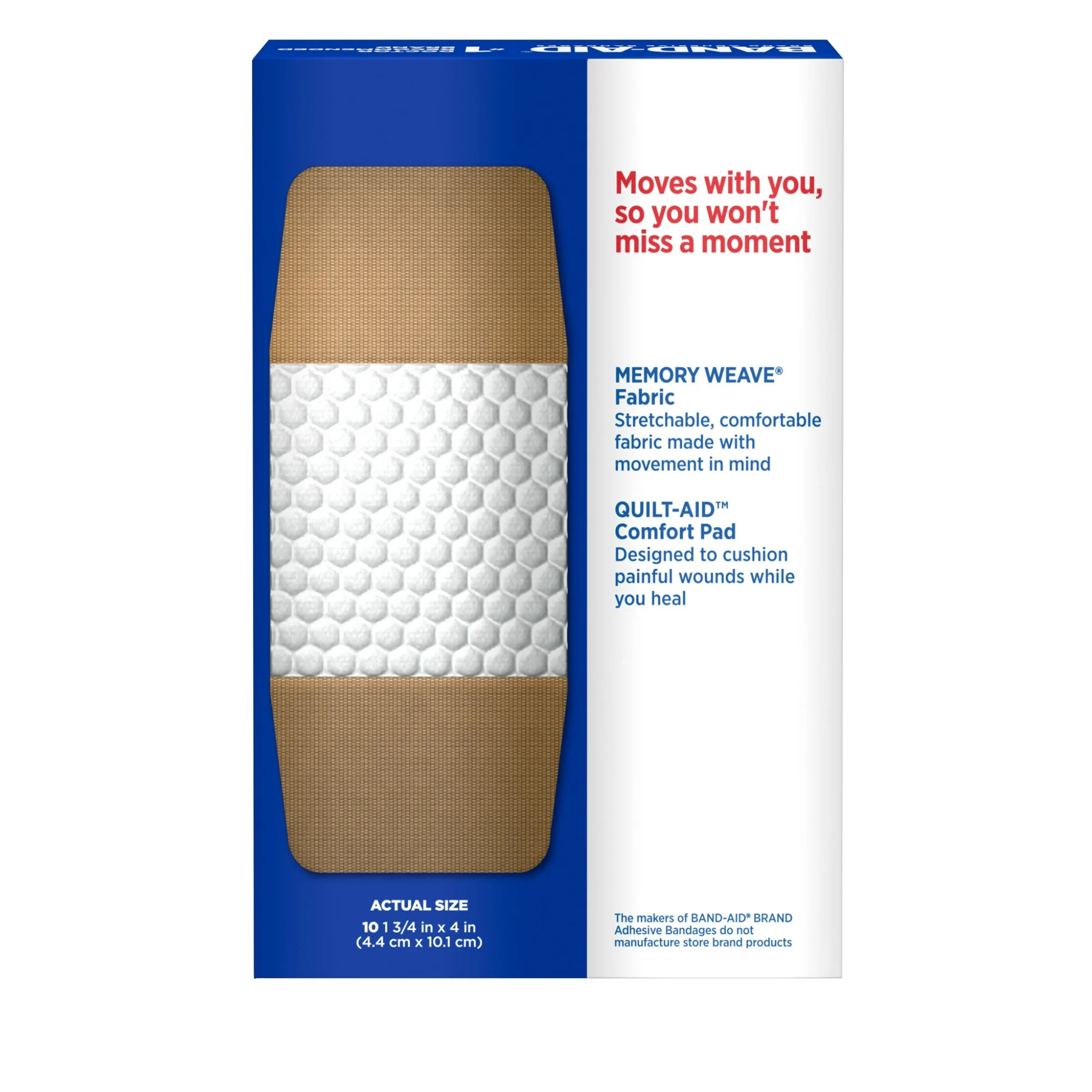 Band-Aid Brand Flexible Fabric Adhesive Bandages, Extra Large, 10 Ct