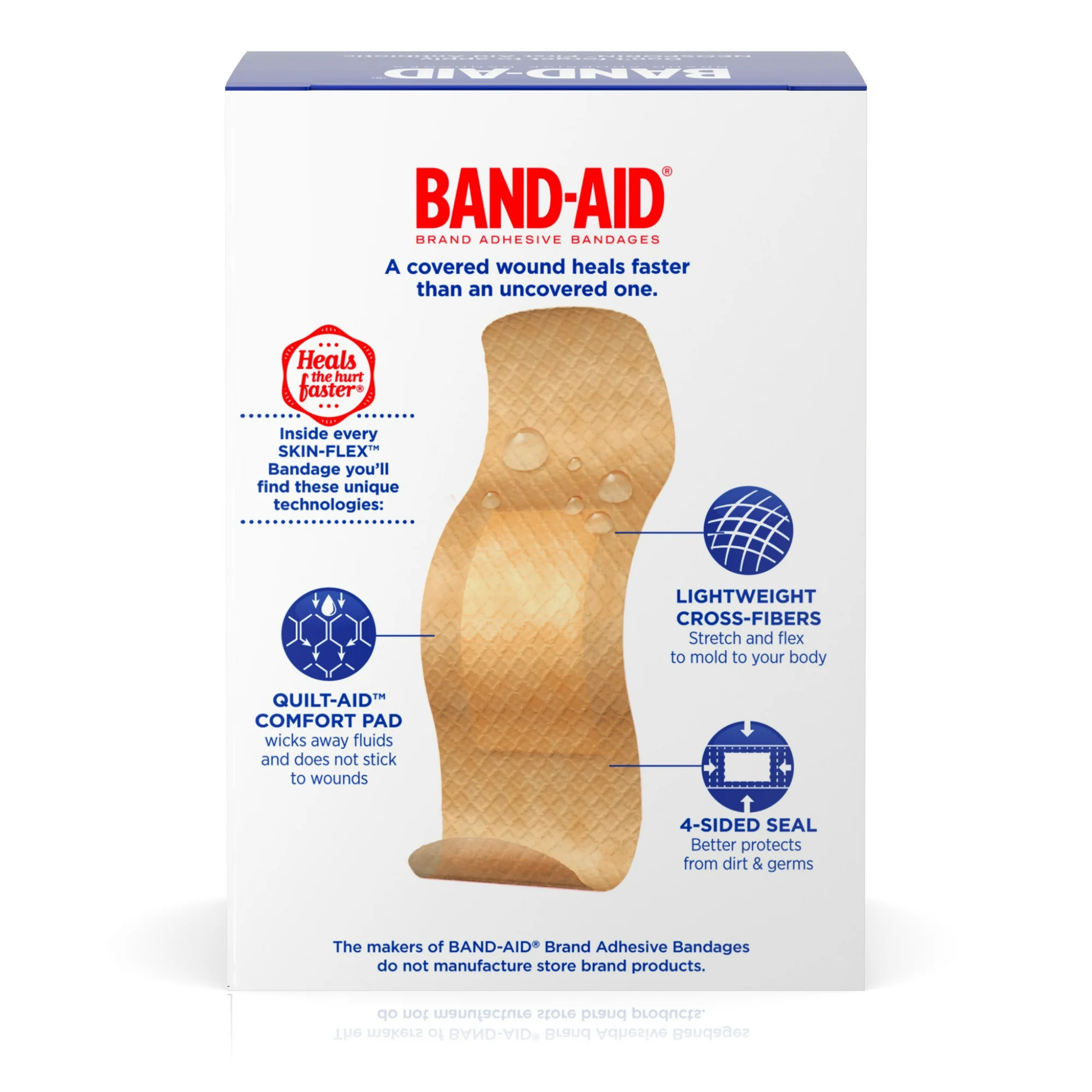 Band-Aid Brand Skin-Flex Adhesive Active Bandages, All One Size, 25 Ct