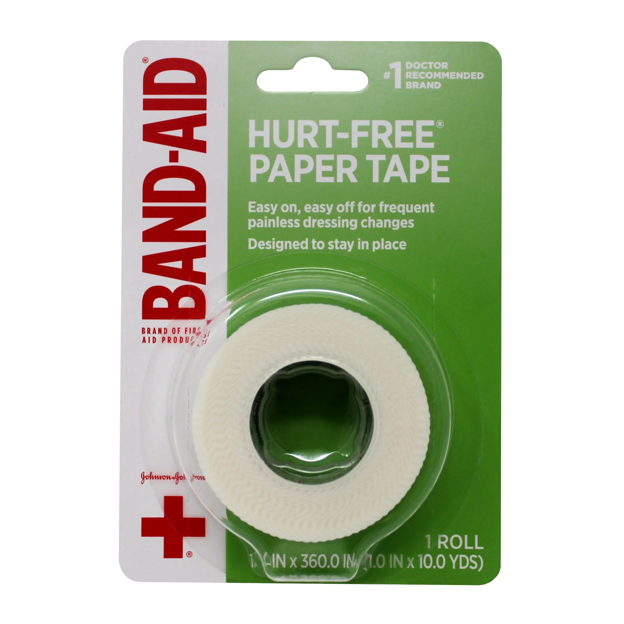 Band-Aid, Paper Tape, Lightweight and Gentle Adhesion for Wound Care, Small 1 In x 10 Yards, 1 Ea