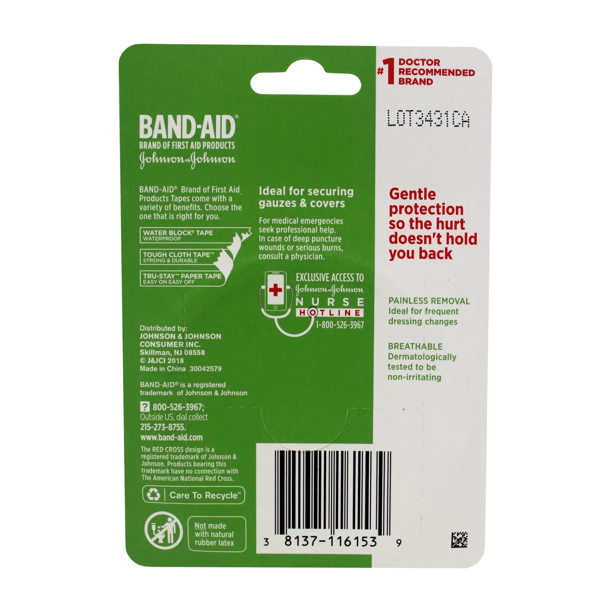 Band-Aid, Paper Tape, Lightweight and Gentle Adhesion for Wound Care, Small 1 In x 10 Yards, 1 Ea