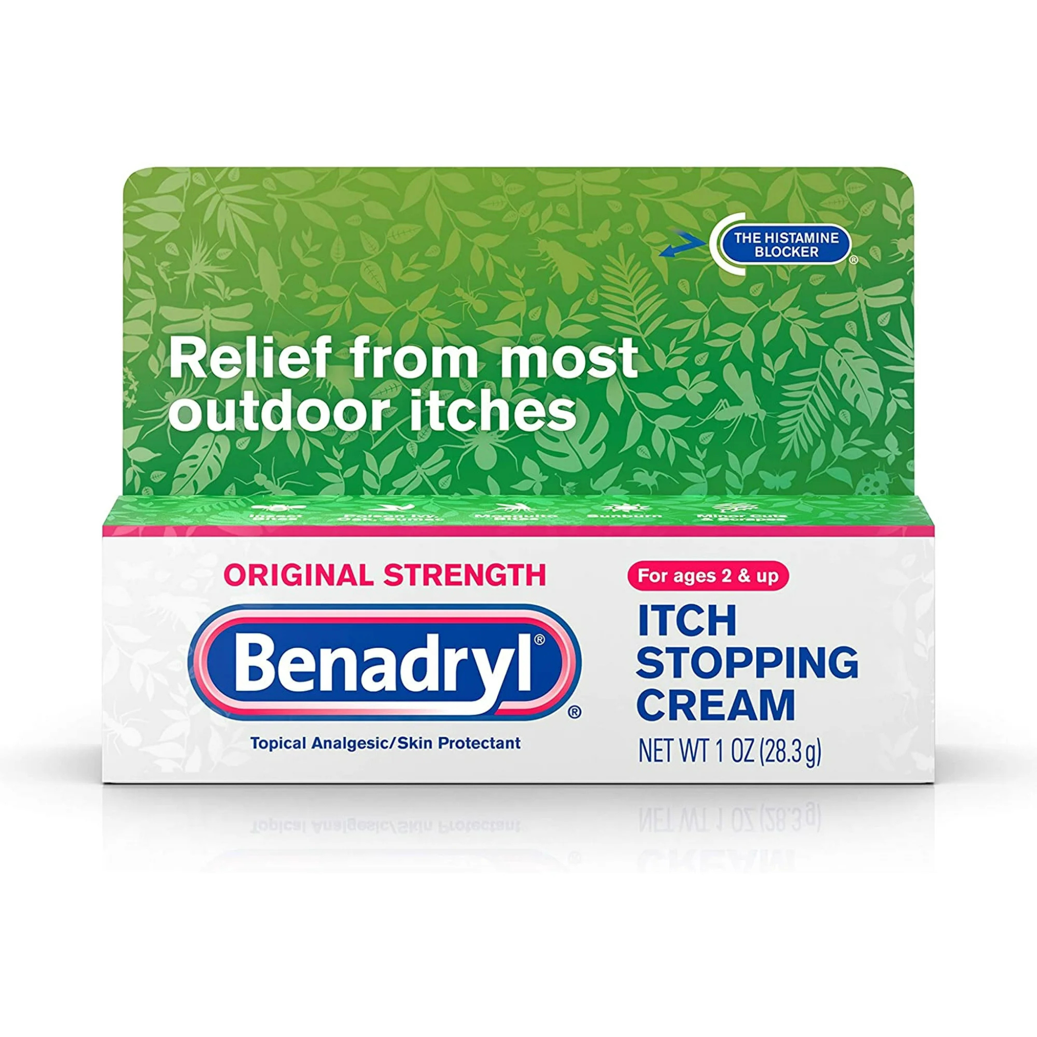 Benadryl, Itch Stopping Cream, Original Strength for Fast Relief from Itching and Skin Irritations, 1 oz pack