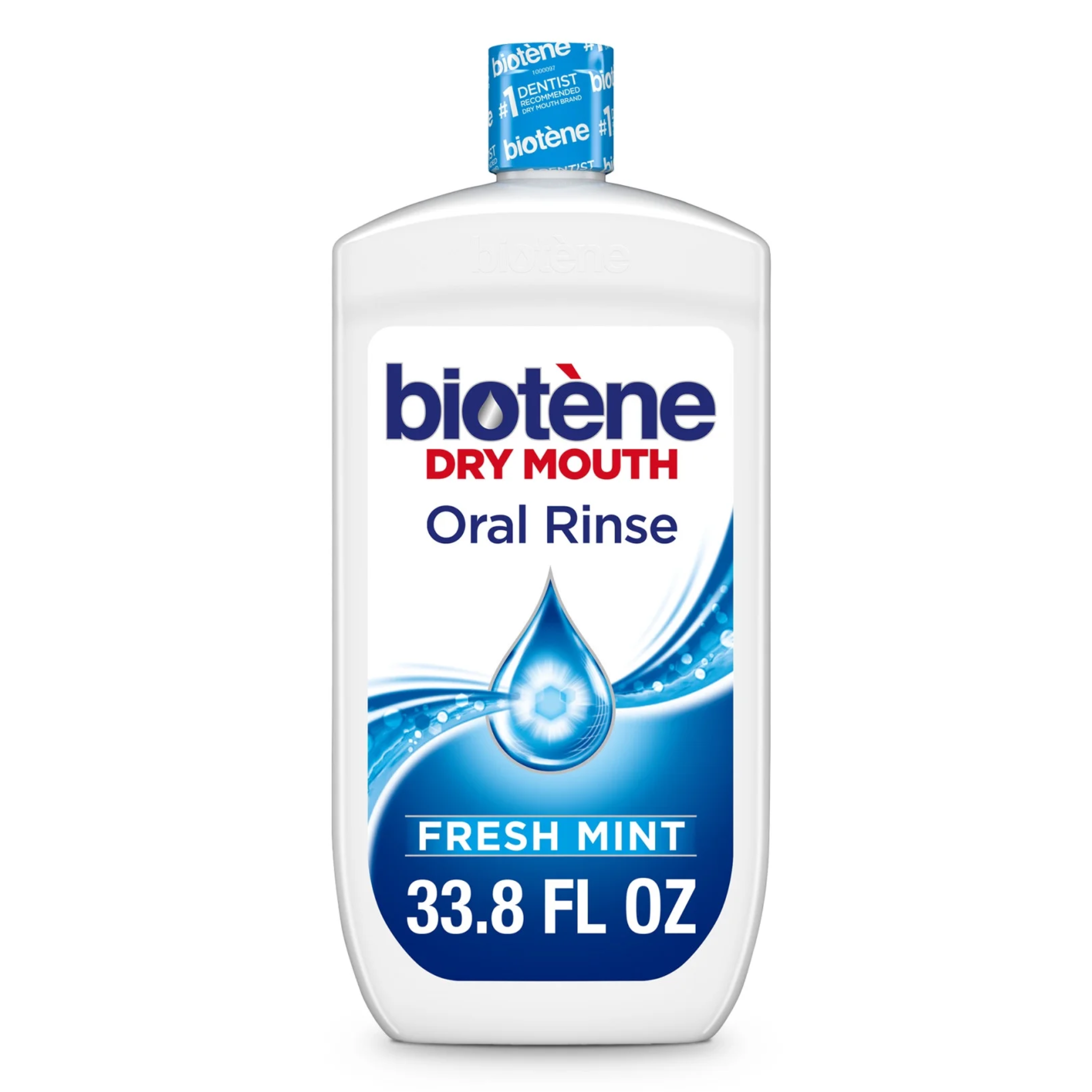 Biotene, Moisturizing Dry Mouth Oral Rinse, Fresh Mint, Soothing Mouthwash for Children and Adults, 33.8 fl oz