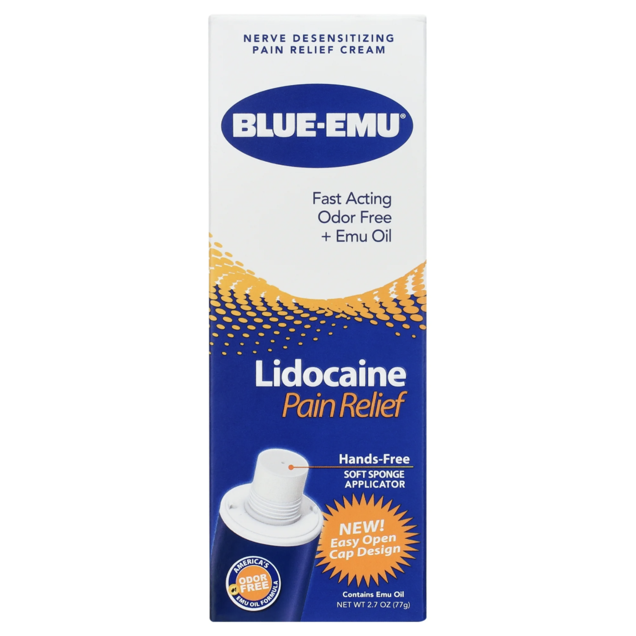 Blue-Emu Lidocaine Pain Relief Cream for Muscle and Joint Pain with 4% Lidocaine, 2.7 oz