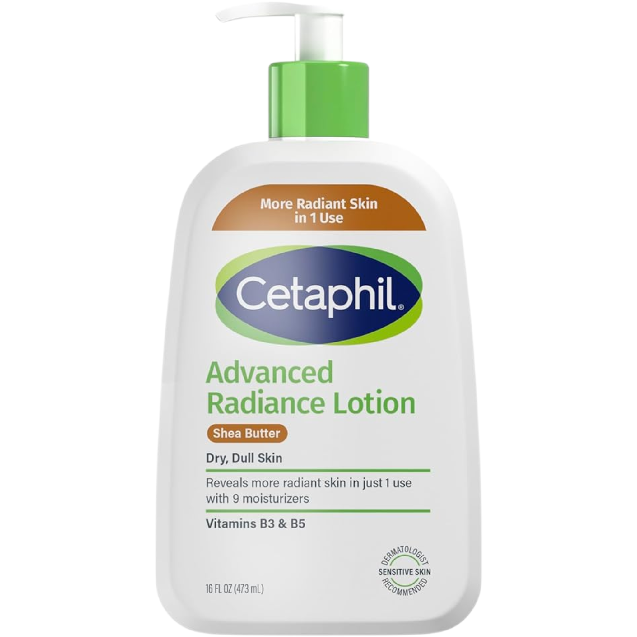 Cetaphil, Advanced Radiance Body Lotion, Nourishing Shea Butter for Dry, Sensitive Skin, 16 oz