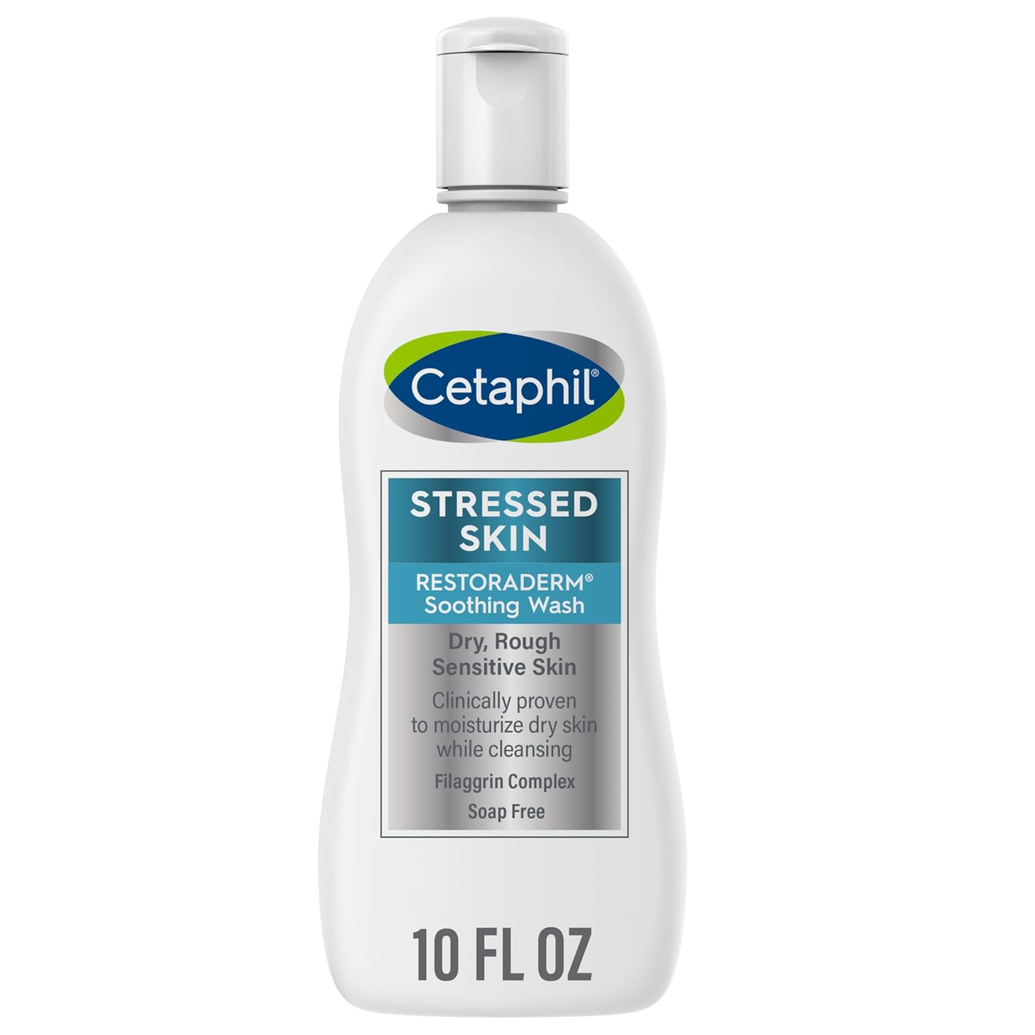 Cetaphil®, Restoraderm Soothing Wash, Hypoallergenic Cleanser for Dry, Stressed Skin, 10 fl oz