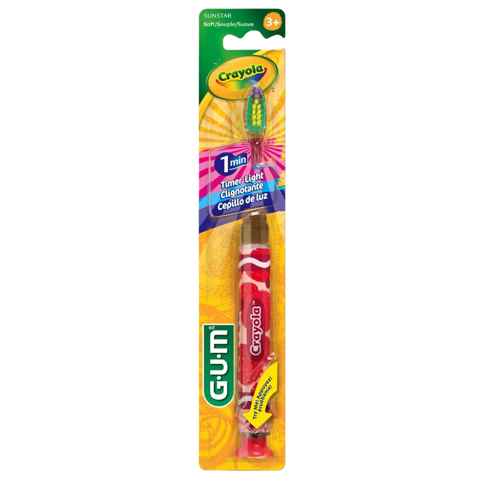 Crayola, Timer Soft Bristle Toothbrush, Fun and Interactive, Encourages Proper Brushing Time, 1 Count