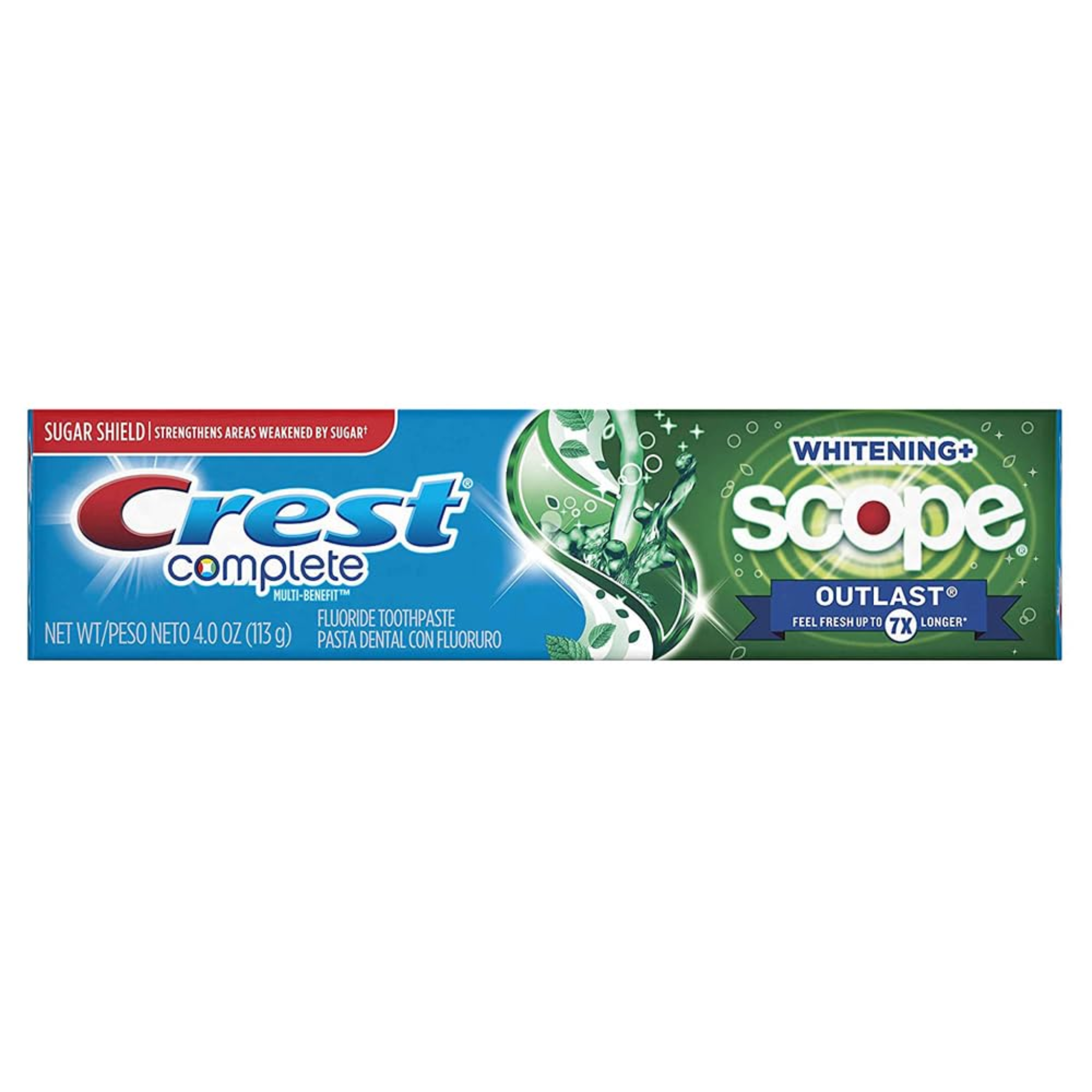 Crest, Complete Whitening + Scope Outlast Mint Toothpaste, Fresh Breath and Stain Removal, 4.0 Ounce