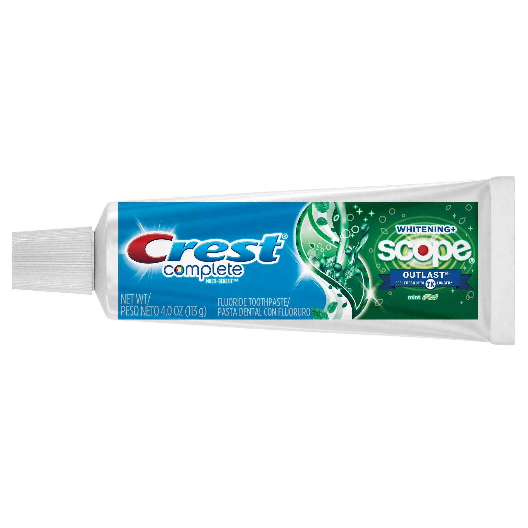 Crest, Complete Whitening + Scope Outlast Mint Toothpaste, Fresh Breath and Stain Removal, 4.0 Ounce