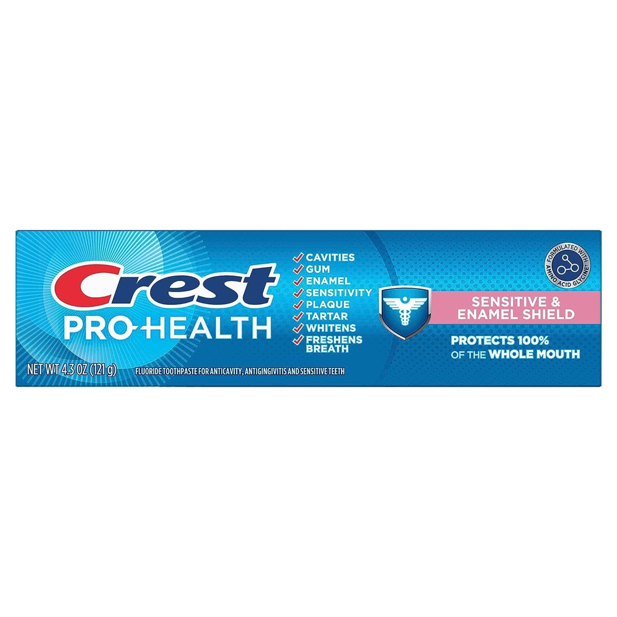 Crest, Pro-Health Sensitive & Enamel Shield Toothpaste, Protects Sensitive Teeth and Strengthens Enamel, 4.3 oz