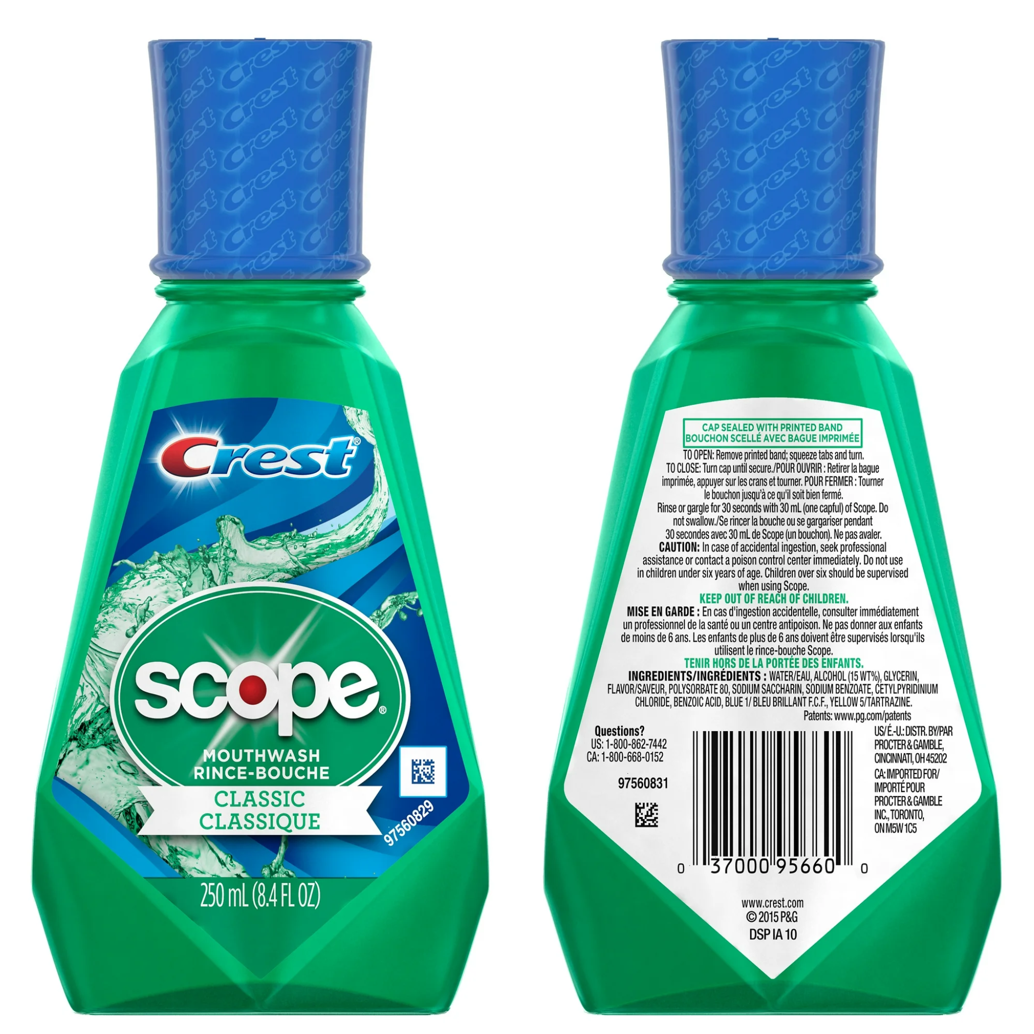 Crest, Scope Classic Mouthwash, Original Mint Flavor for Clean and Fresh Breath, 8.4 fl oz