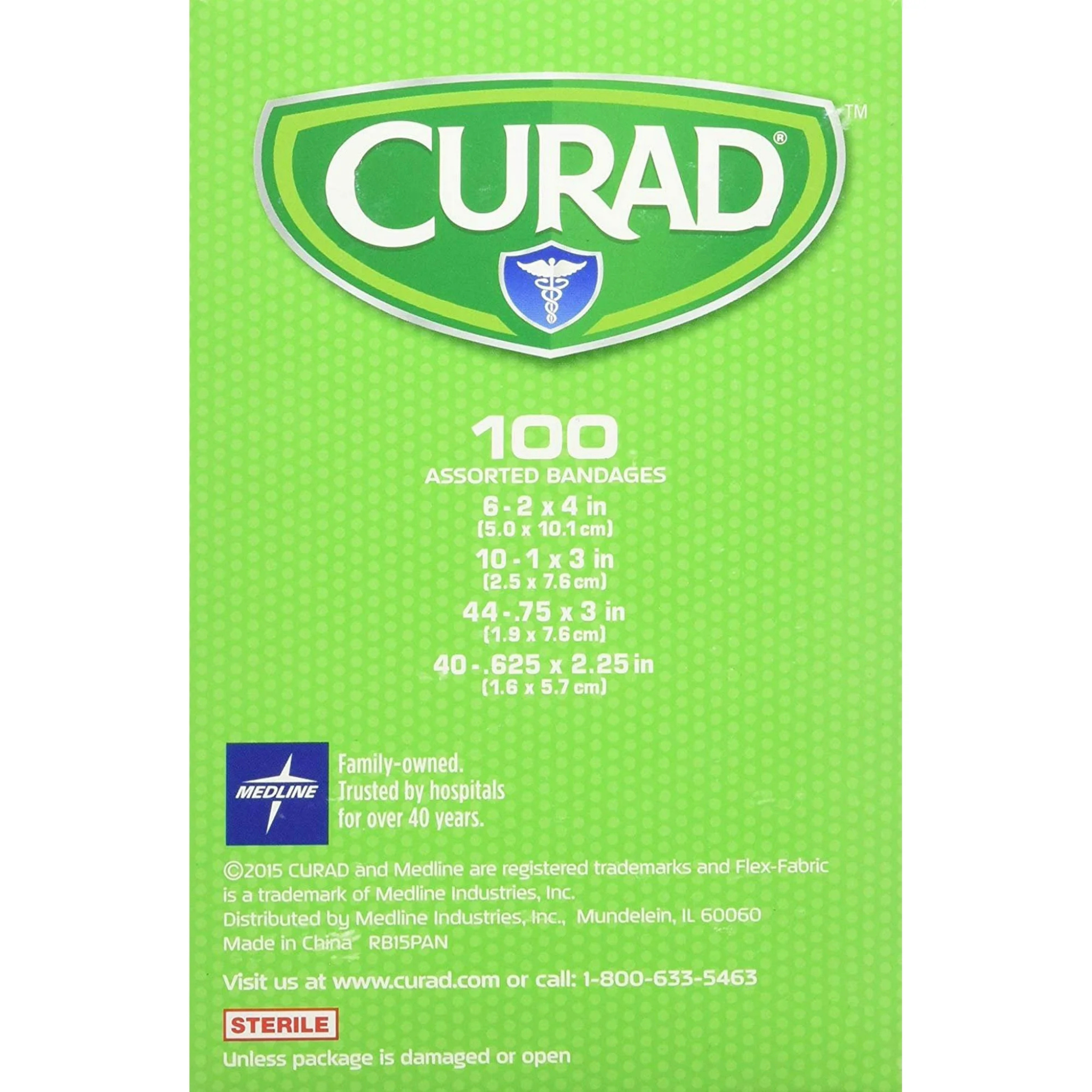 Curad Flex-Fabric Assorted Bandages 2x More Absorbent, 100 ea