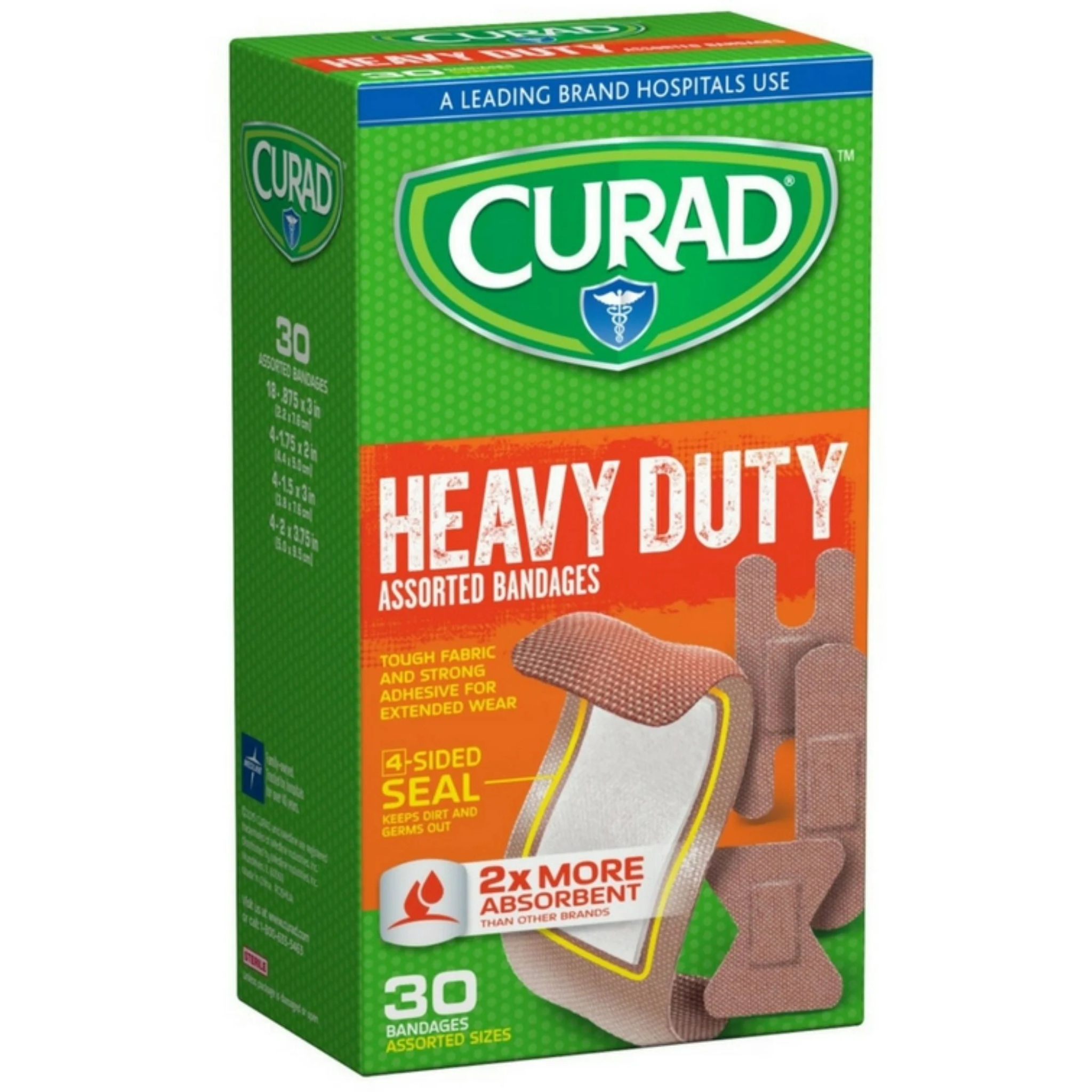 Curad Heavy Duty Assorted Bandages 30 ea