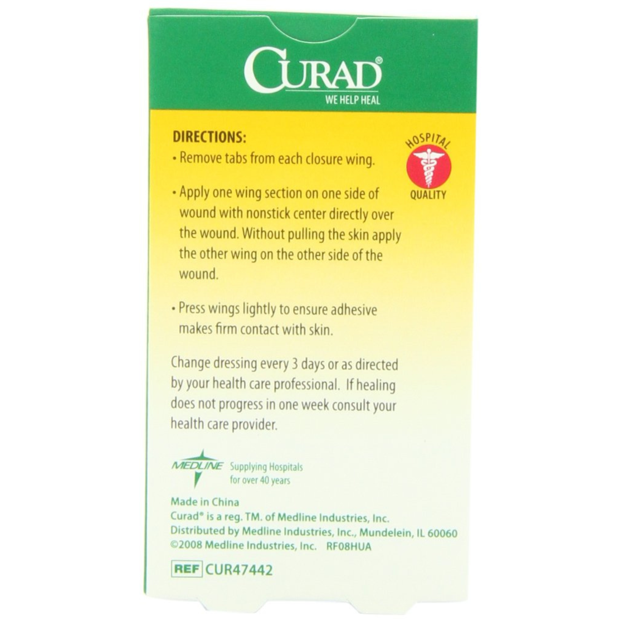 Curad Waterproof Butterfly Adhesive Bandages, 1.75" x .375", 12 Count