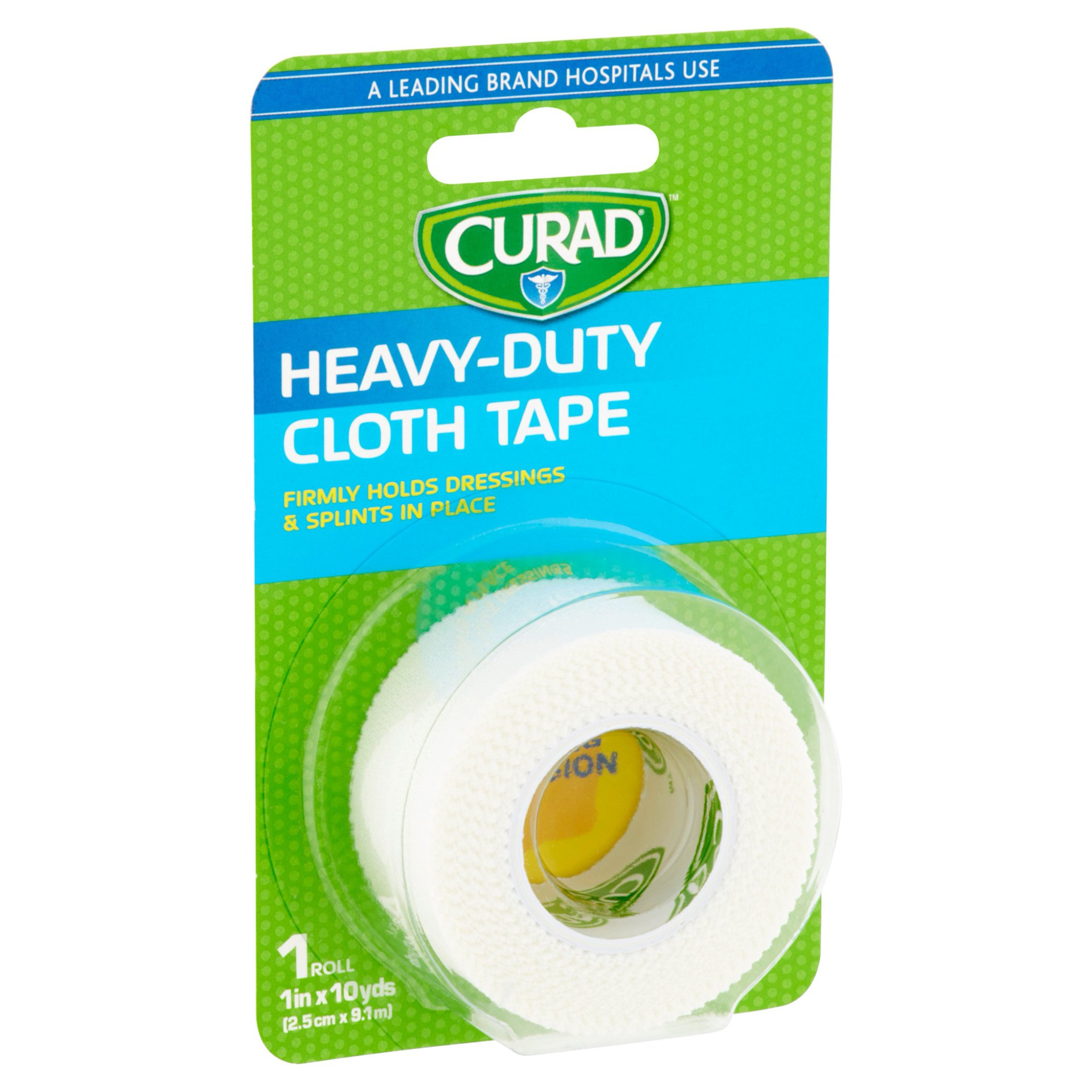 Curad, Heavy-Duty Cloth First Aid Tape, Strong Adhesion for Wound Care, 1in x 10yd