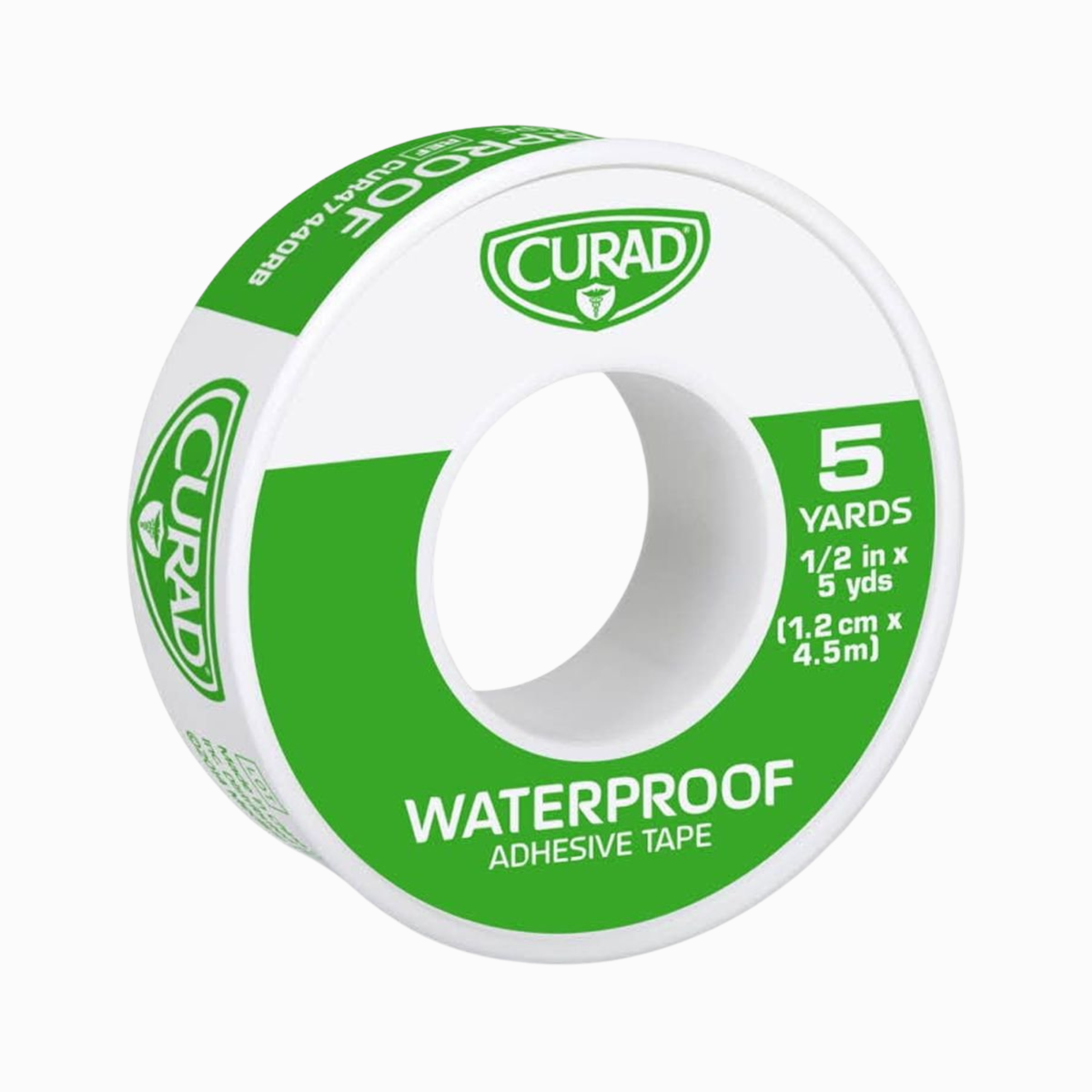 Curad, Waterproof Adhesive Tape, Strong and Reliable Medical Tape for Wound Care, White, 5 Yds