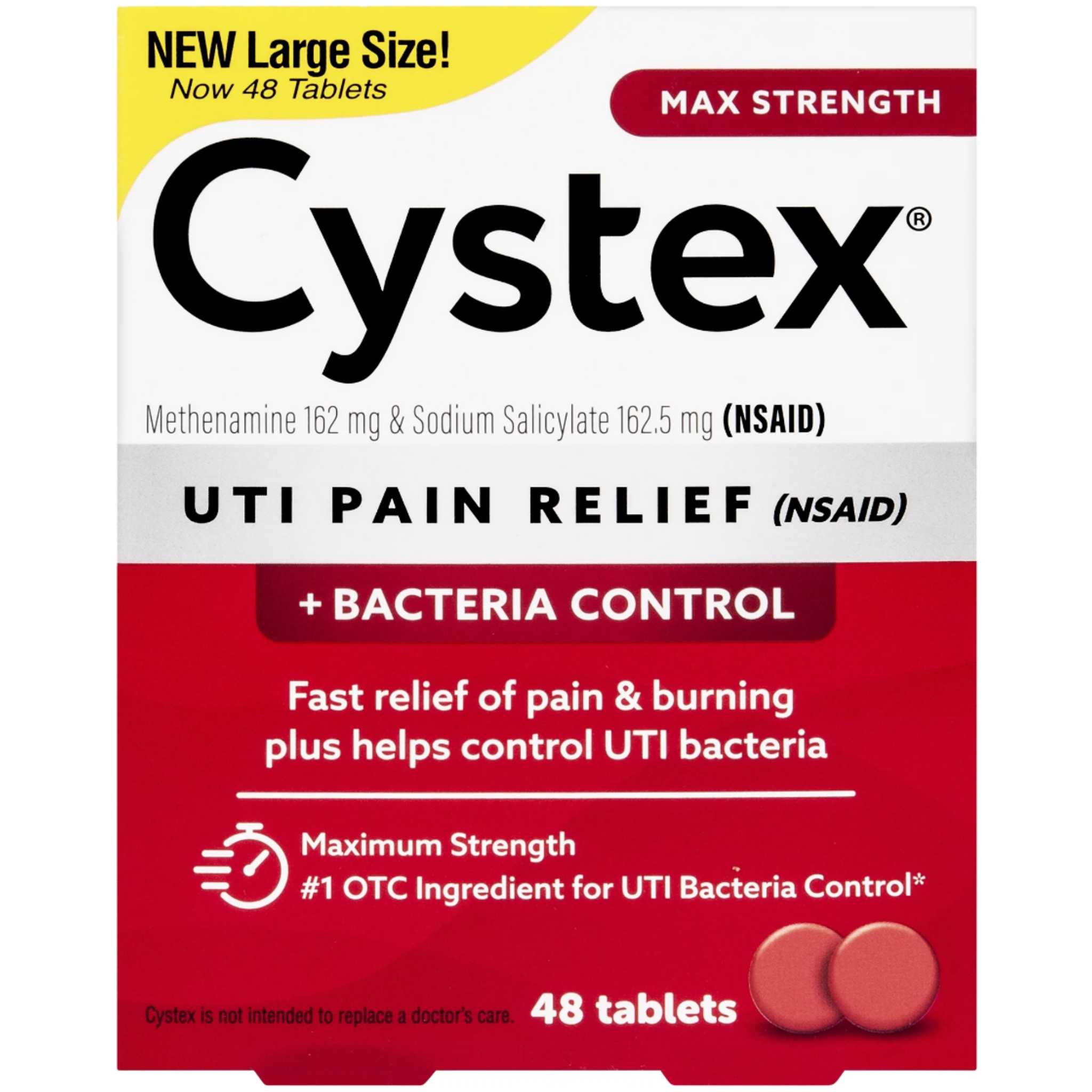 Cystex Plus Urinary Pain Relief, 48 Tablets