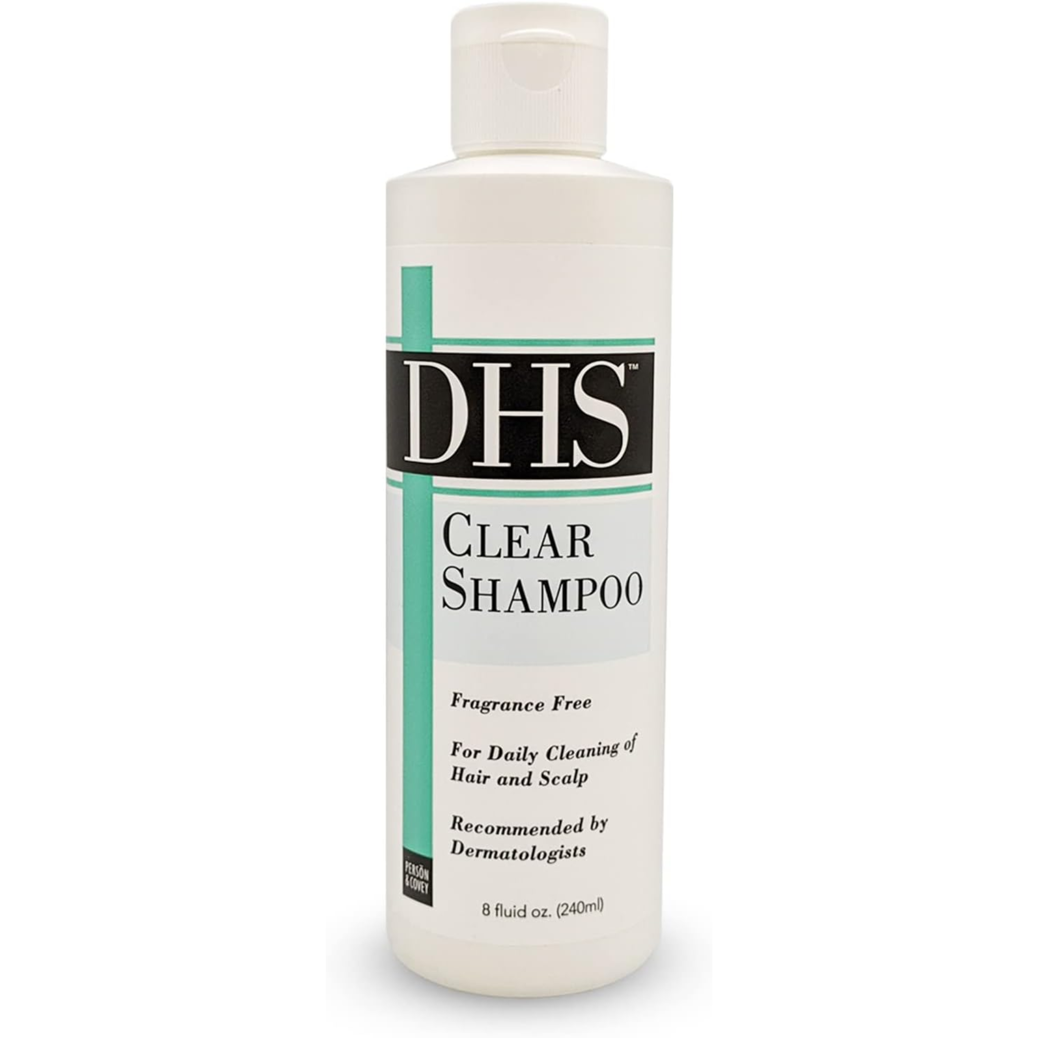 DHS, Clear Shampoo, Gentle and Unscented Shampoo for Sensitive Skin, Paraben-Free and Fragrance-Free, 8oz