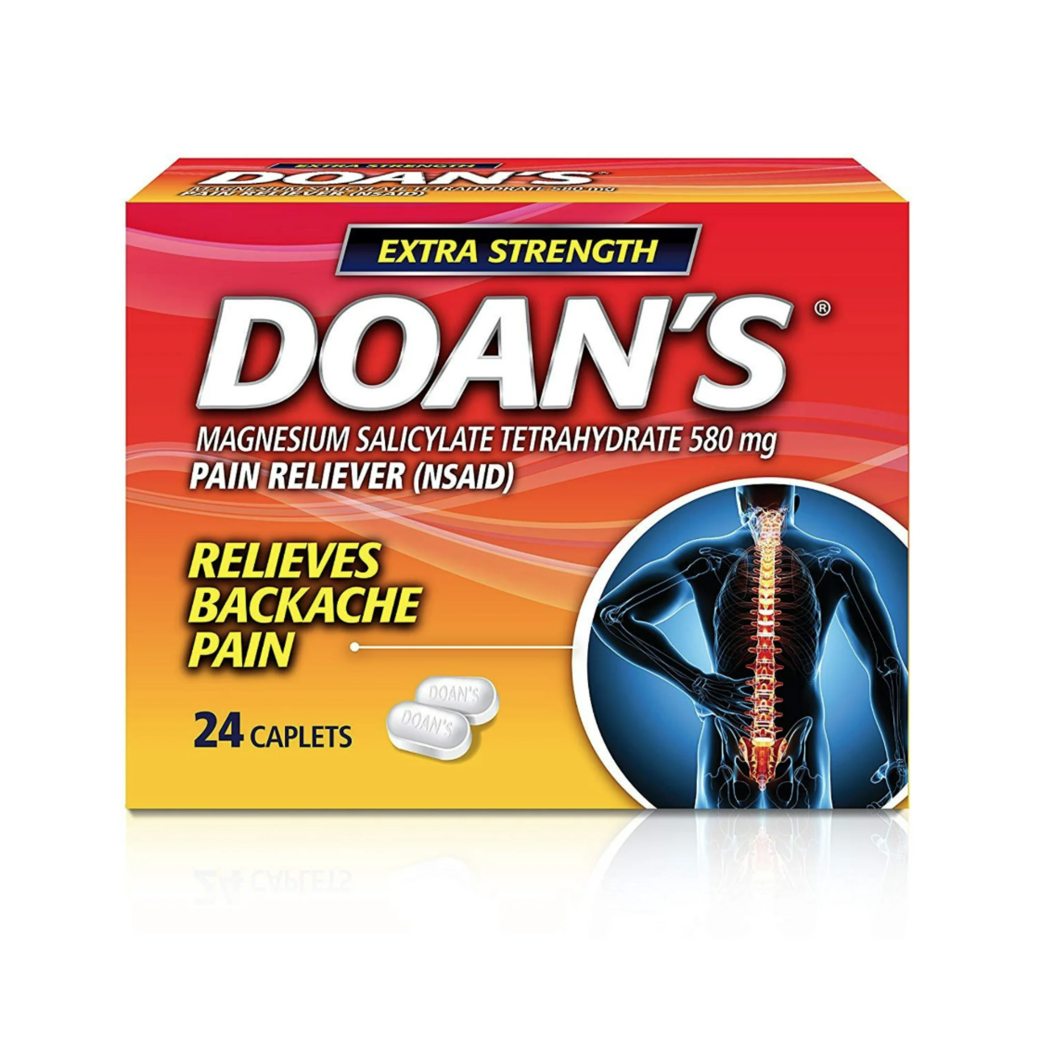 Doan's Extra Strength Back Pain Reliever, Caplets, 24 Count