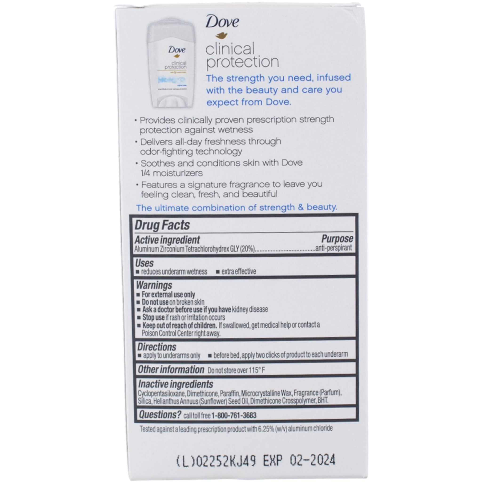 Dove Clinical Protection Antiperspirant, Original Clean 1.7 oz