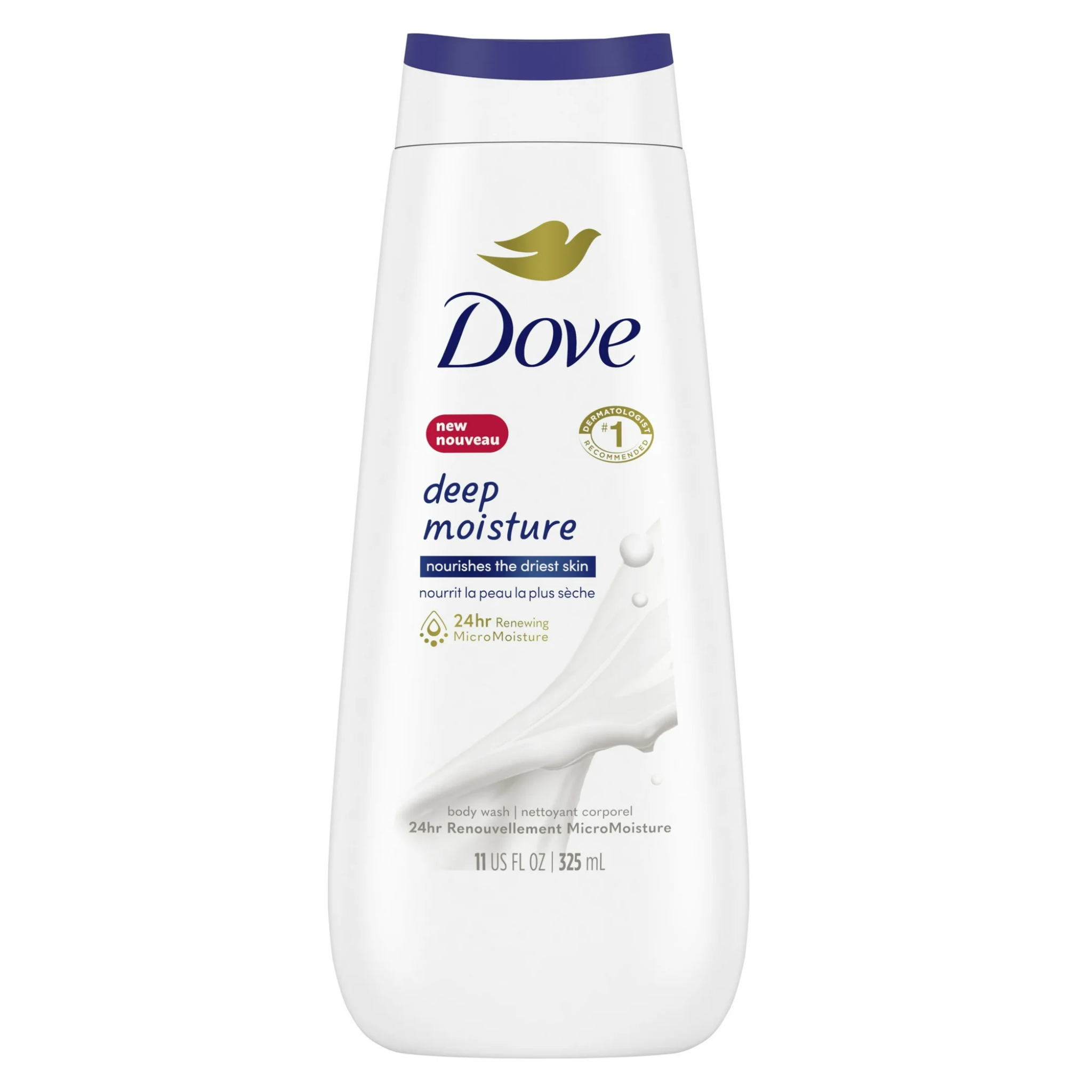 Dove®, Deep Moisture Body Wash, Nourishing and Long-Lasting Hydration for Soft Skin, 11 fl oz