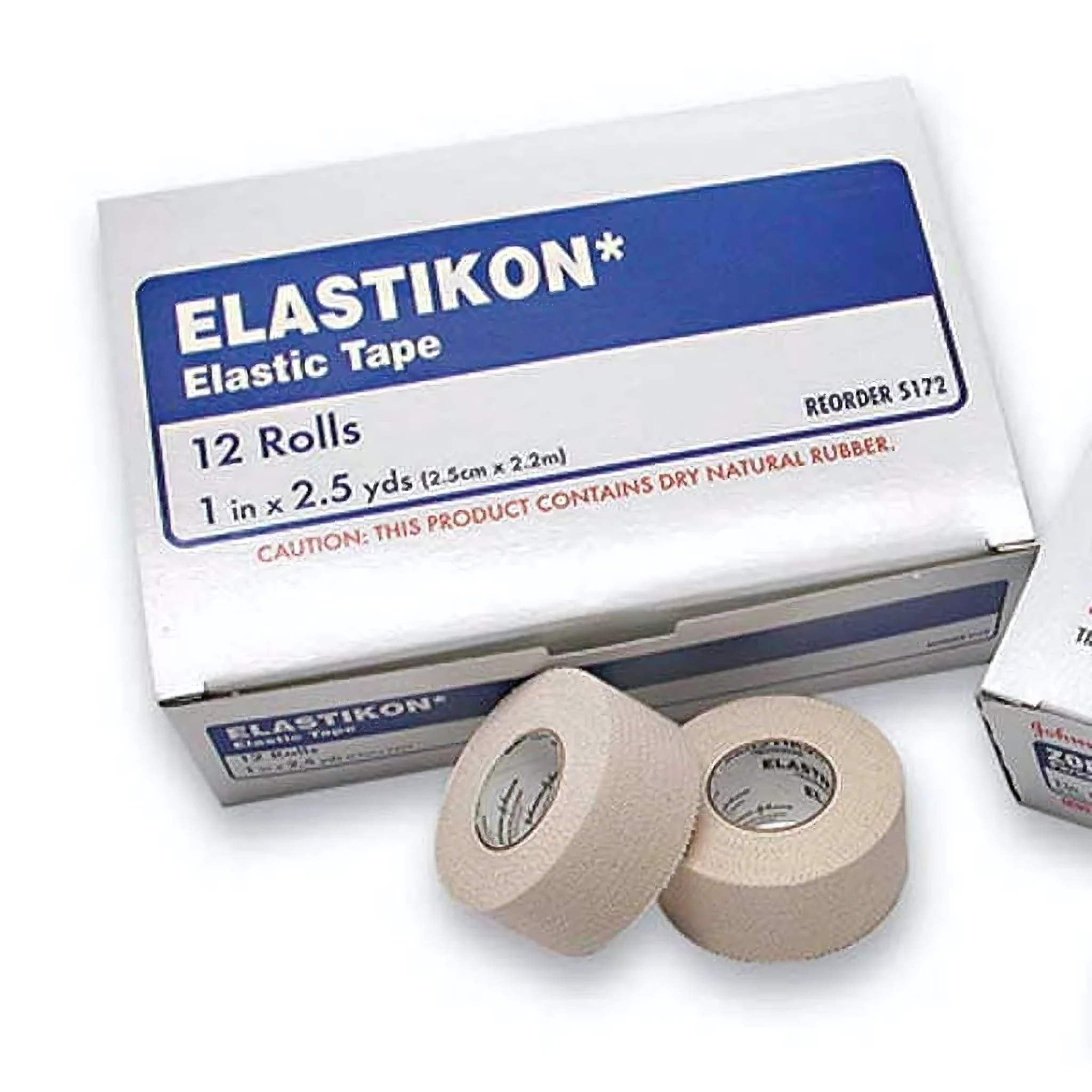 Elastikon, Elastic Tape, Strong and Flexible Support for Injury Protection, 1" x 2.5 YDS 12 Rolls/Box