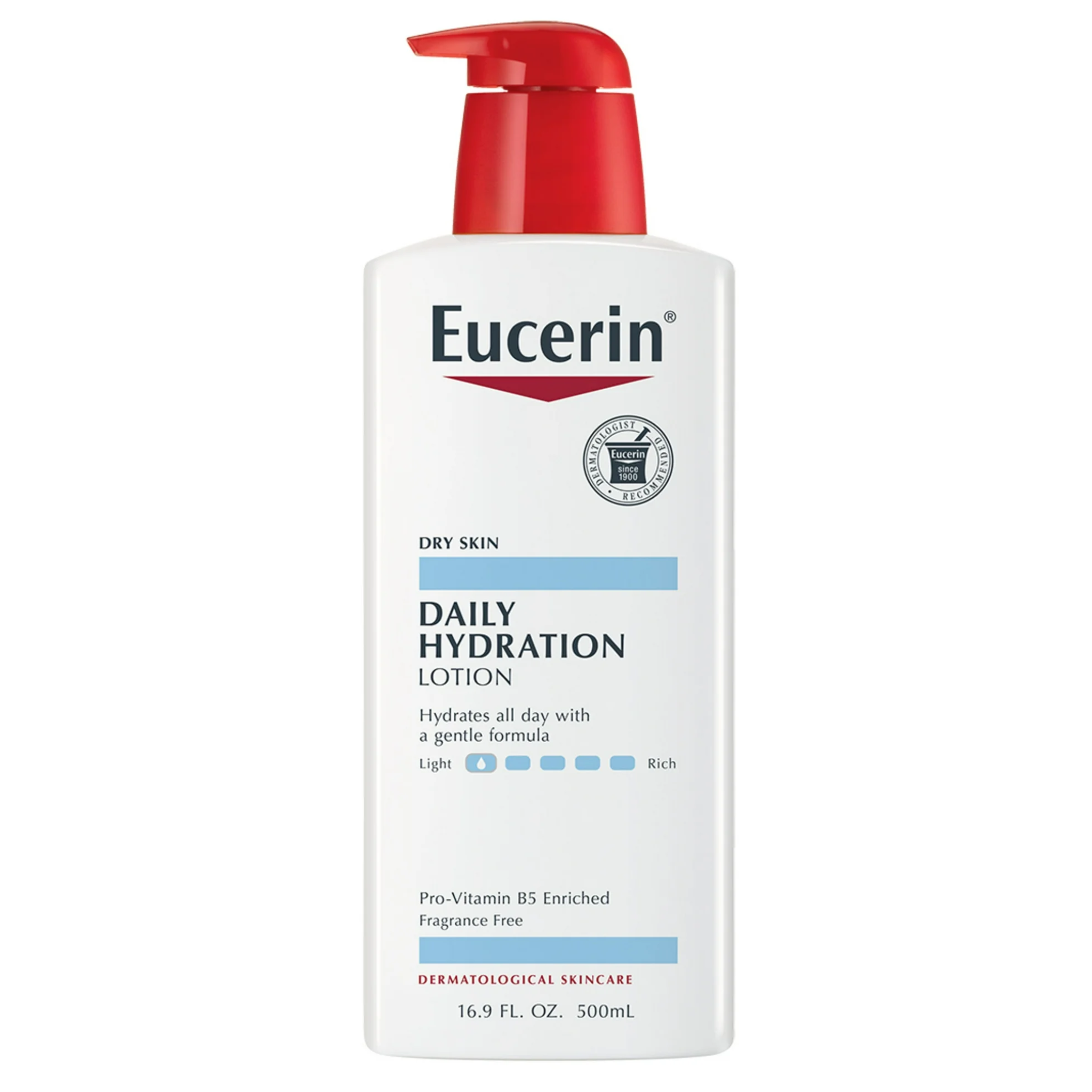 Eucerin, Daily Hydration Body Lotion, Lightweight Moisture for Soft and Healthy Skin, 16.9 oz Bottle