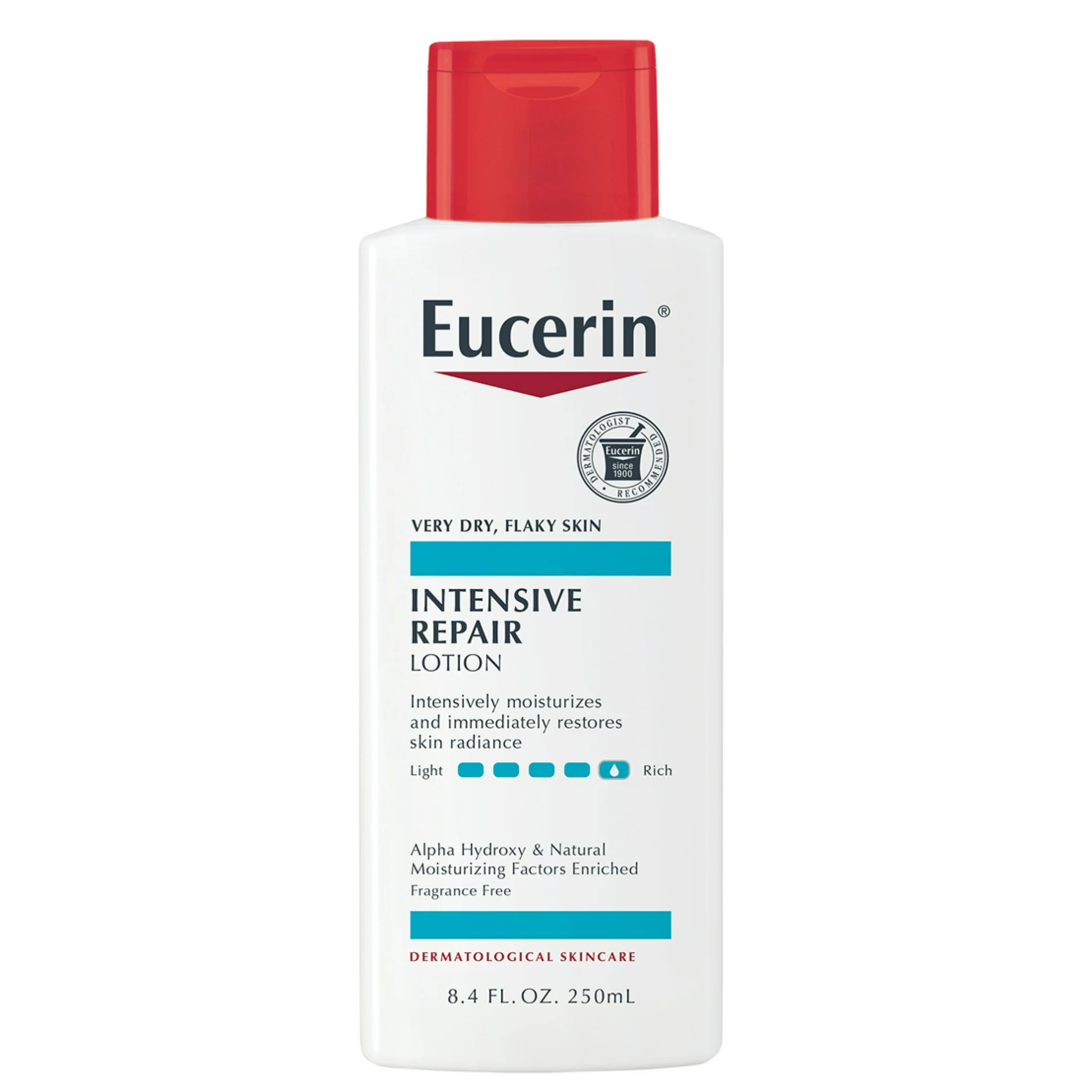 Eucerin, Intensive Repair Lotion, Deep Hydration for Very Dry, Flaky Skin, Use After Hand Washing, 8.4 fl oz Bottle