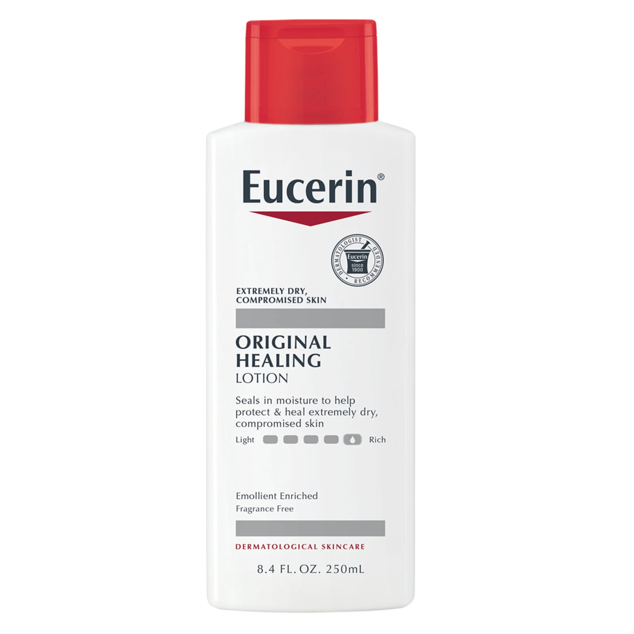 Eucerin, Original Healing Lotion, Rich Body Lotion for Intense Moisture and Dry Skin Relief, 8.4 fl oz Bottle