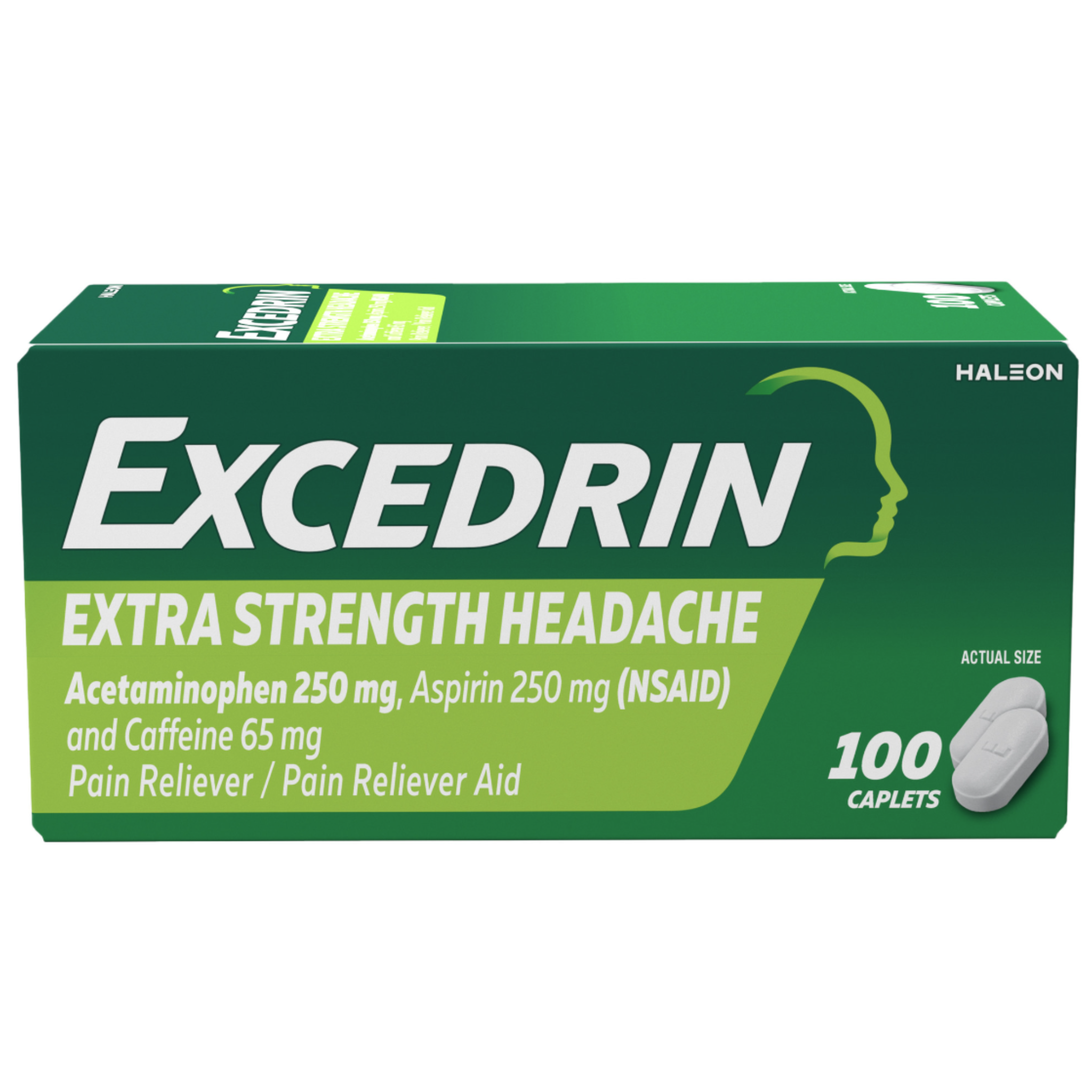 Excedrin Extra Strength Headache Relief Caplets, 100 Count