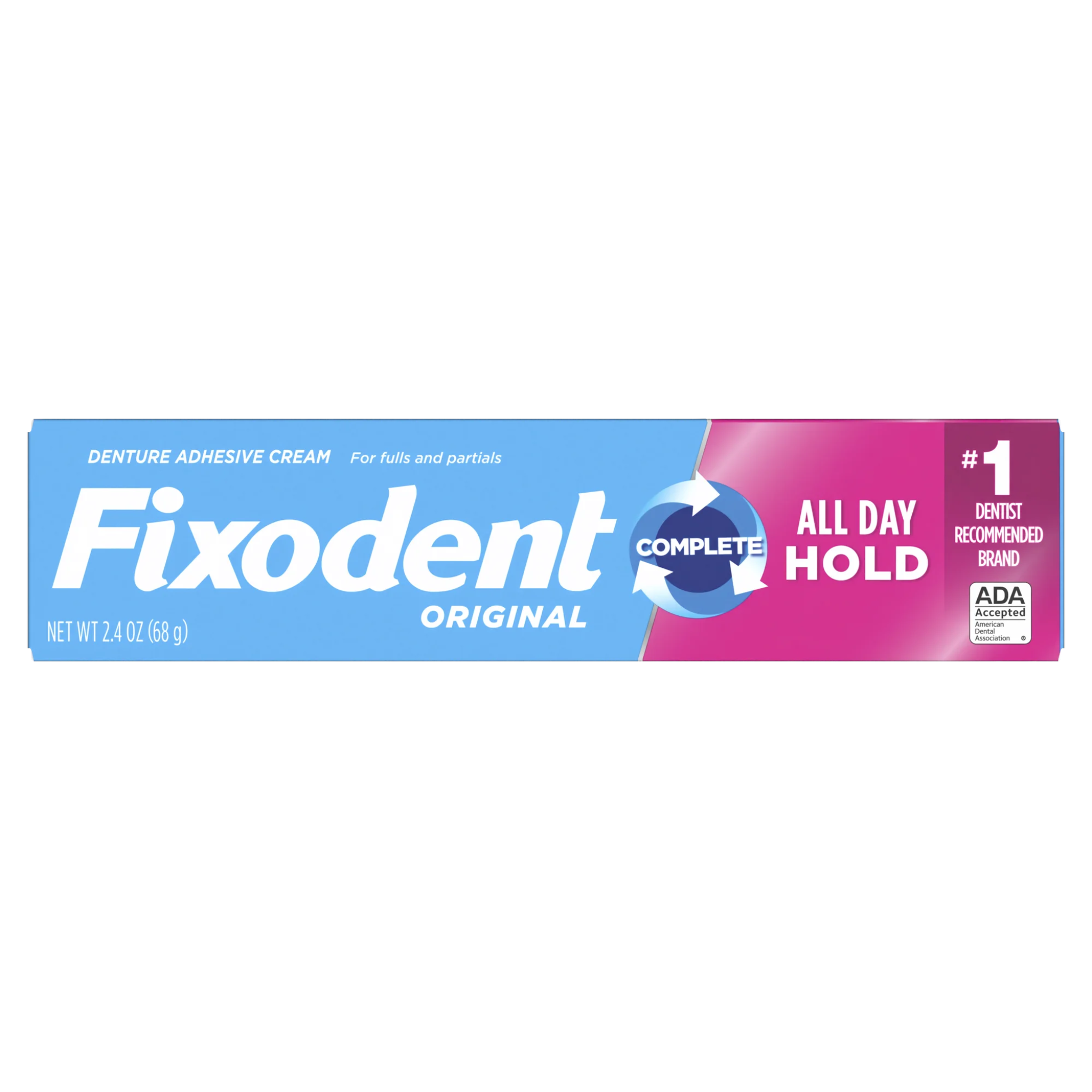 Fixodent, Complete Original Denture Adhesive Cream, All-Day Hold and Comfort, 2.4 oz