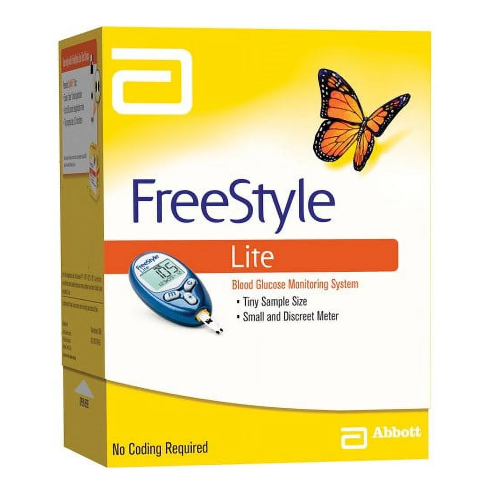 FreeStyle, Lite Blood Glucose Monitoring System, Small Sample & No Coding Technology for Easy Testing