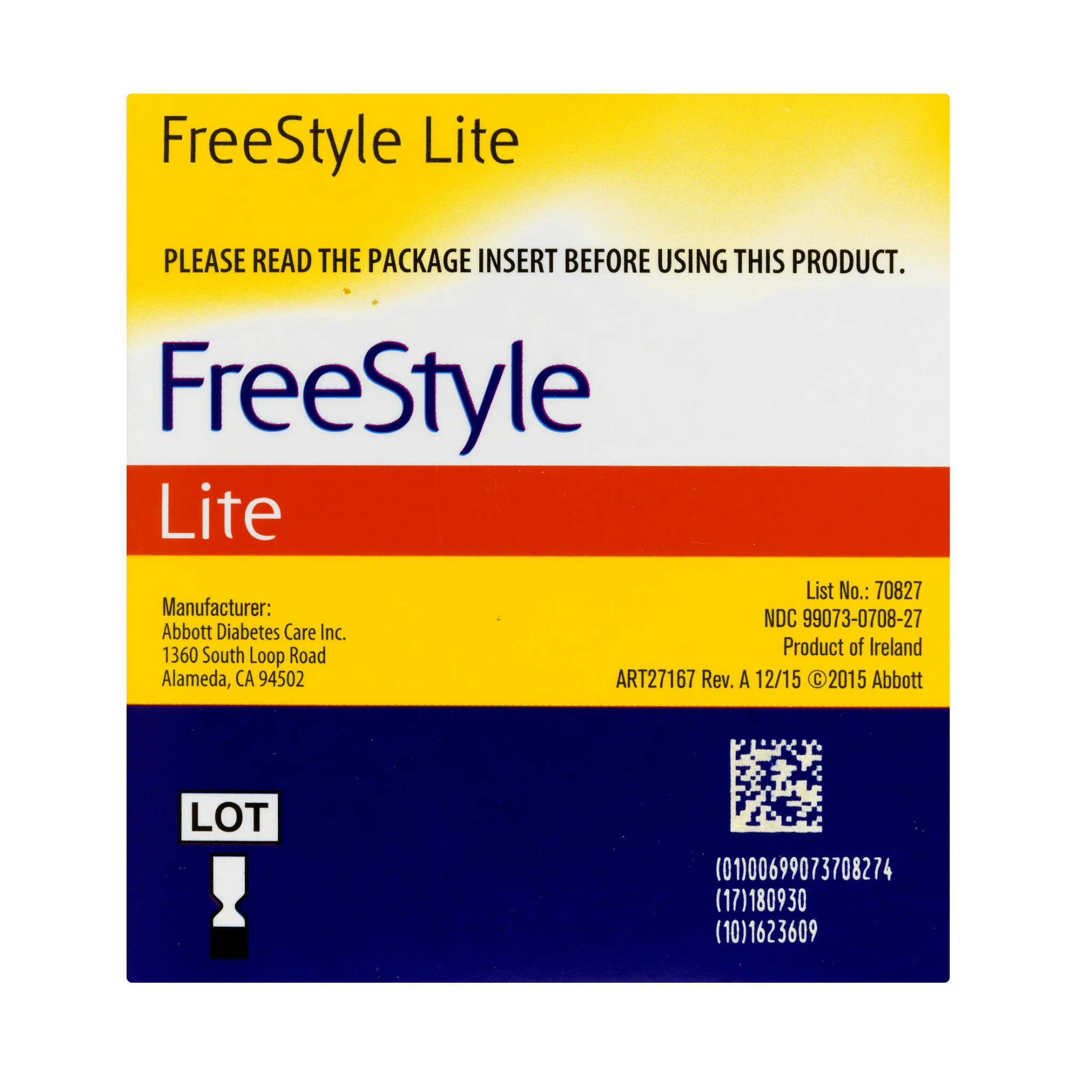 FreeStyle, Lite Blood Glucose Test Strips, Highly Accurate Diabetes Monitoring, 100 Count