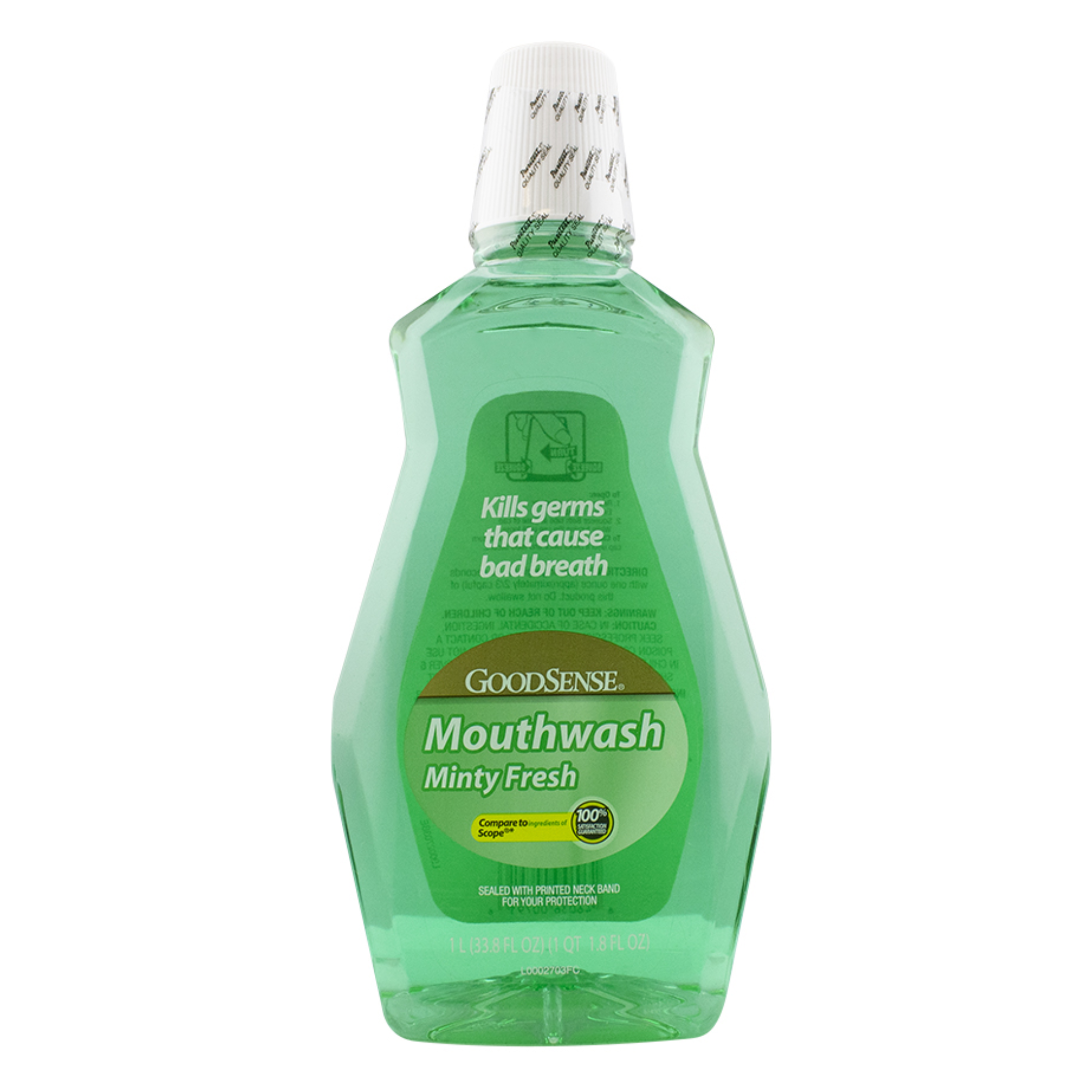 GoodSense, Mouthwash, Minty Fresh Flavor, Clean and Refreshing Oral Care Solution, 1 Liter