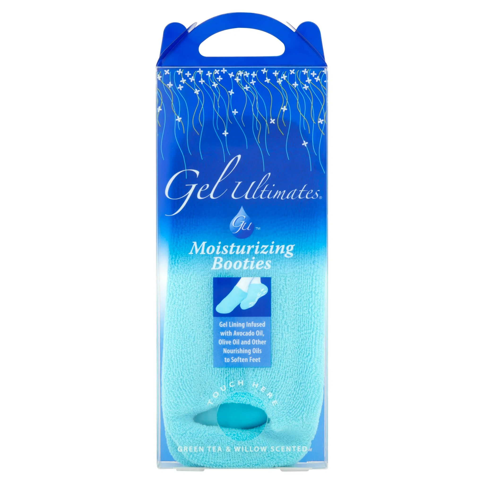 Gel Ultimates, Green Tea & Willow Scented Moisturizing Booties, Hydrating Foot Treatment, 1 Pair