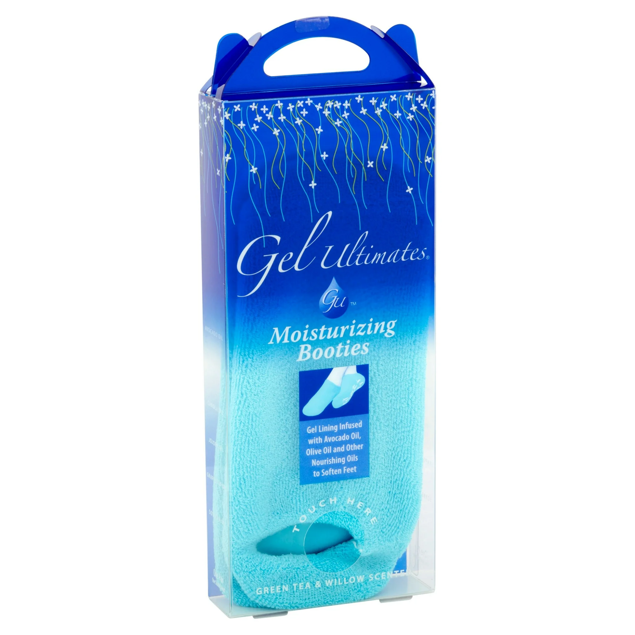 Gel Ultimates, Green Tea & Willow Scented Moisturizing Booties, Hydrating Foot Treatment, 1 Pair