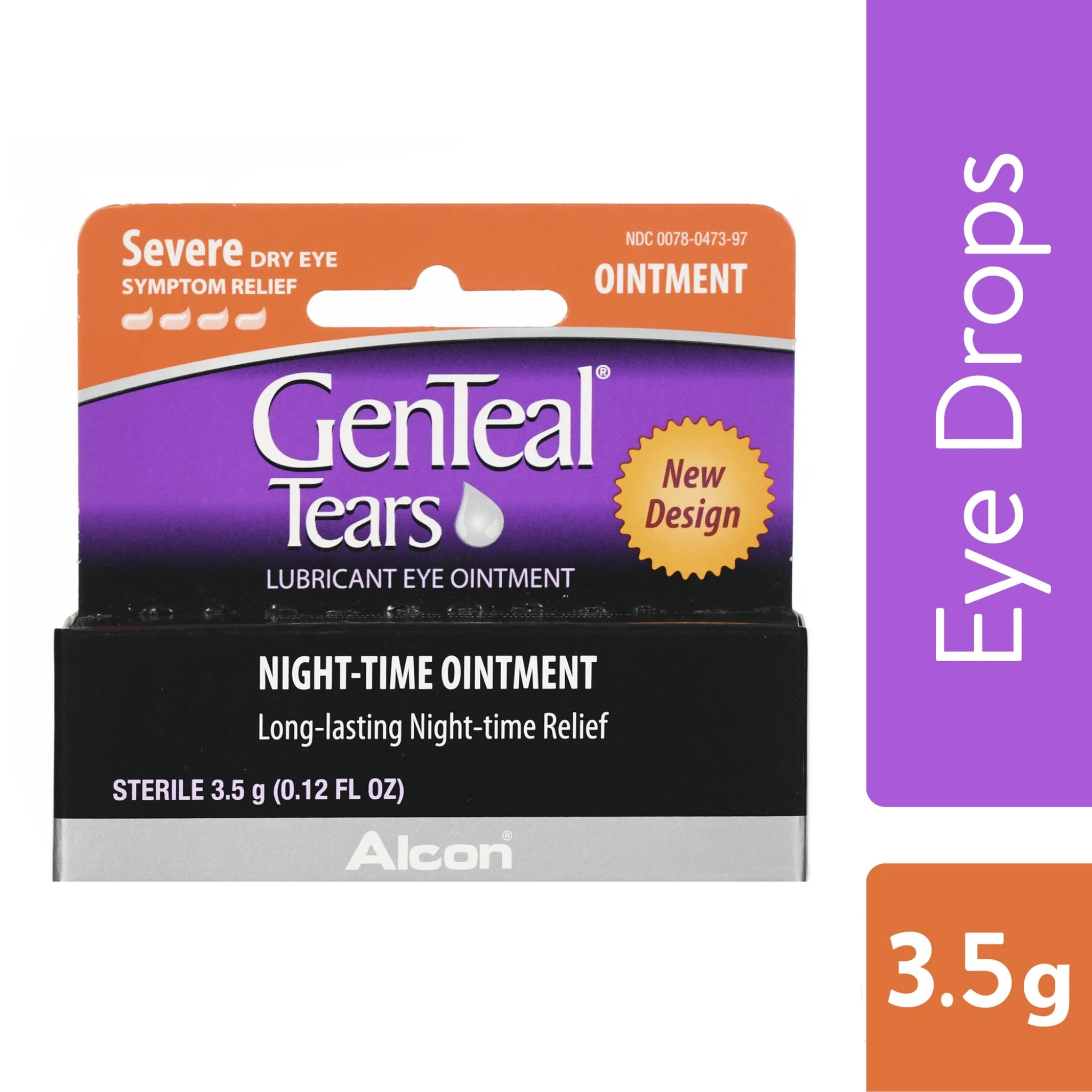 Genteal Adult Dry Eye Care Nighttime Lubricant Eye Ointment, 3.5 Grams, (0.12 fl oz)