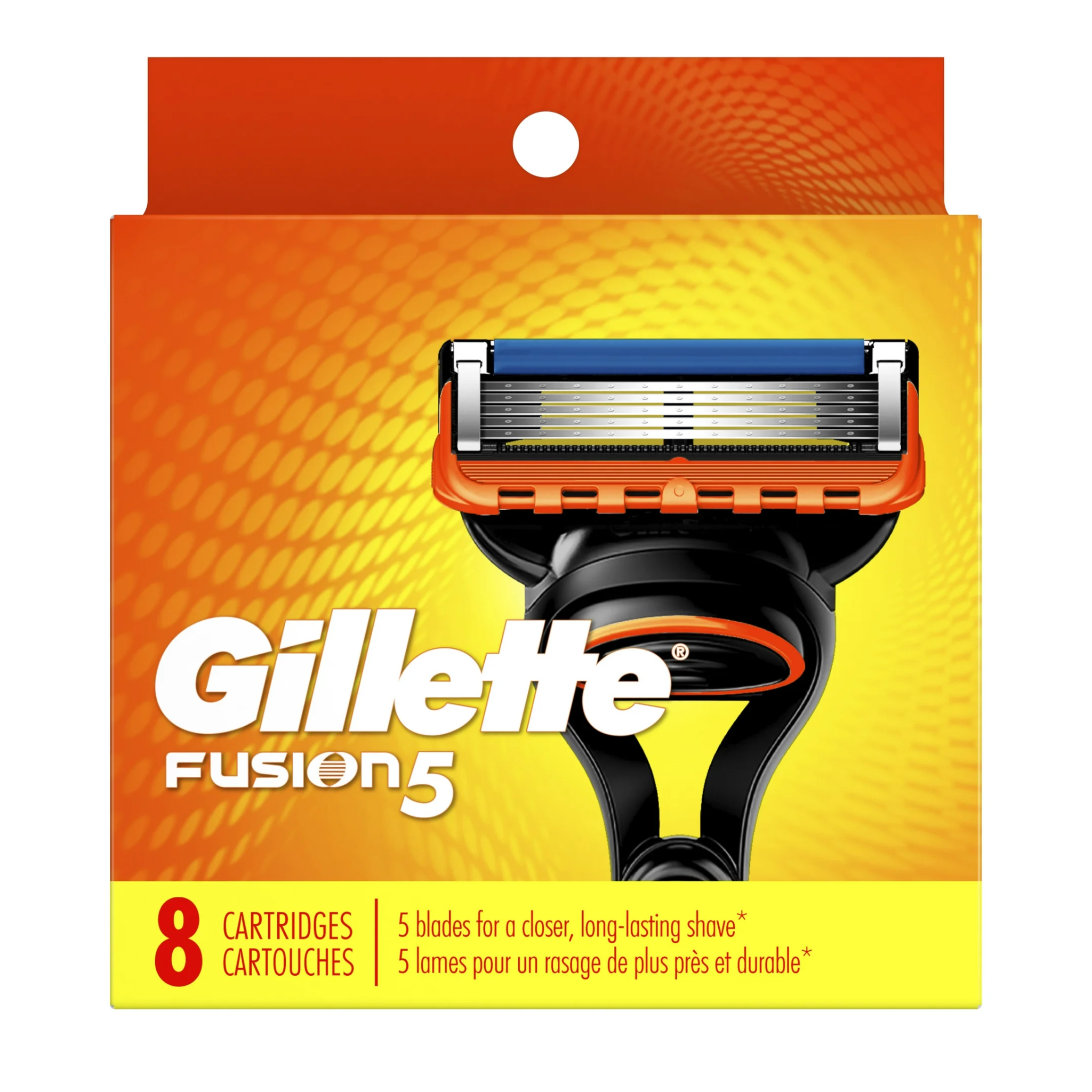 Gillette, Fusion5 Razor Blade Refill, Manual Razor for Men, 8 Count