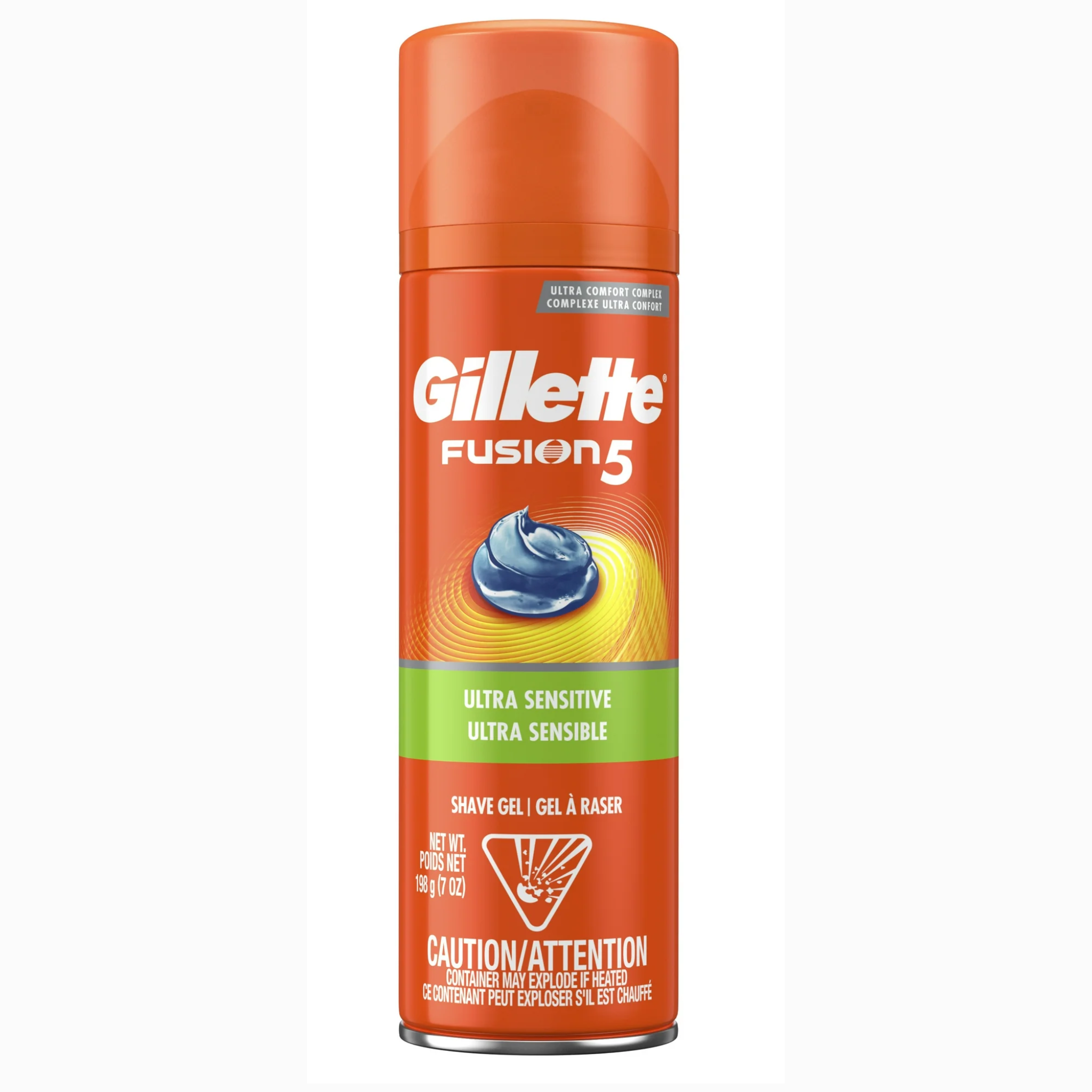 Gillette, Fusion Ultra Sensitive Shave Gel for Men, Fragrance-Free, Gentle and Soothing Formula, 7 oz