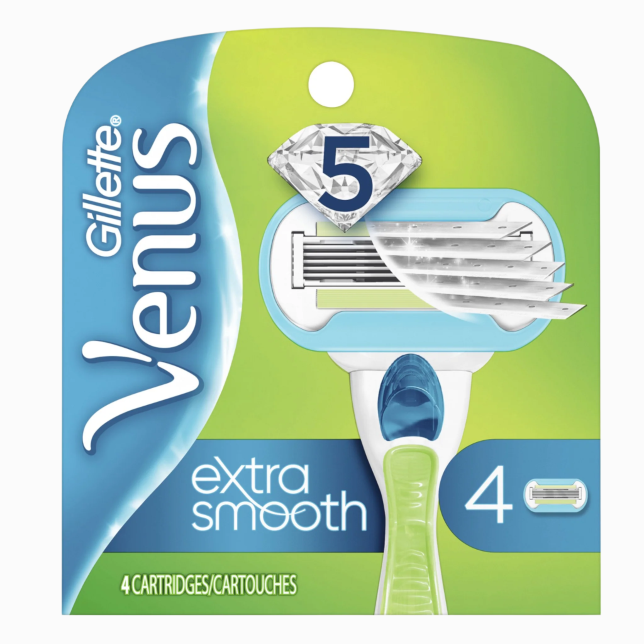 Gillette, Venus Embrace Razor Blade Cartridges, Smooth Shave for Women, 4 Count